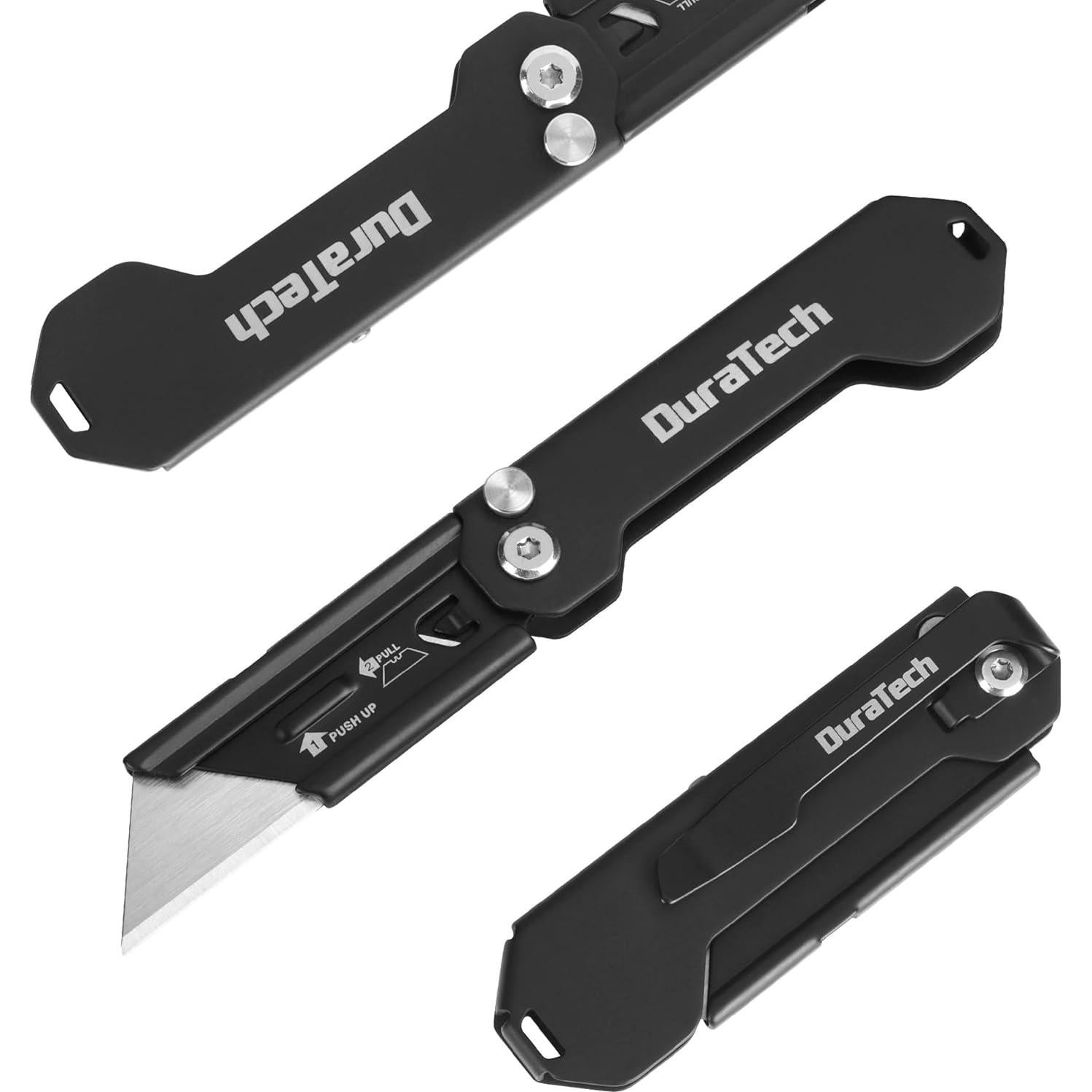 Cuchillo Utility Plegable DURATECH DT202010 con Clip y Bloqueo
