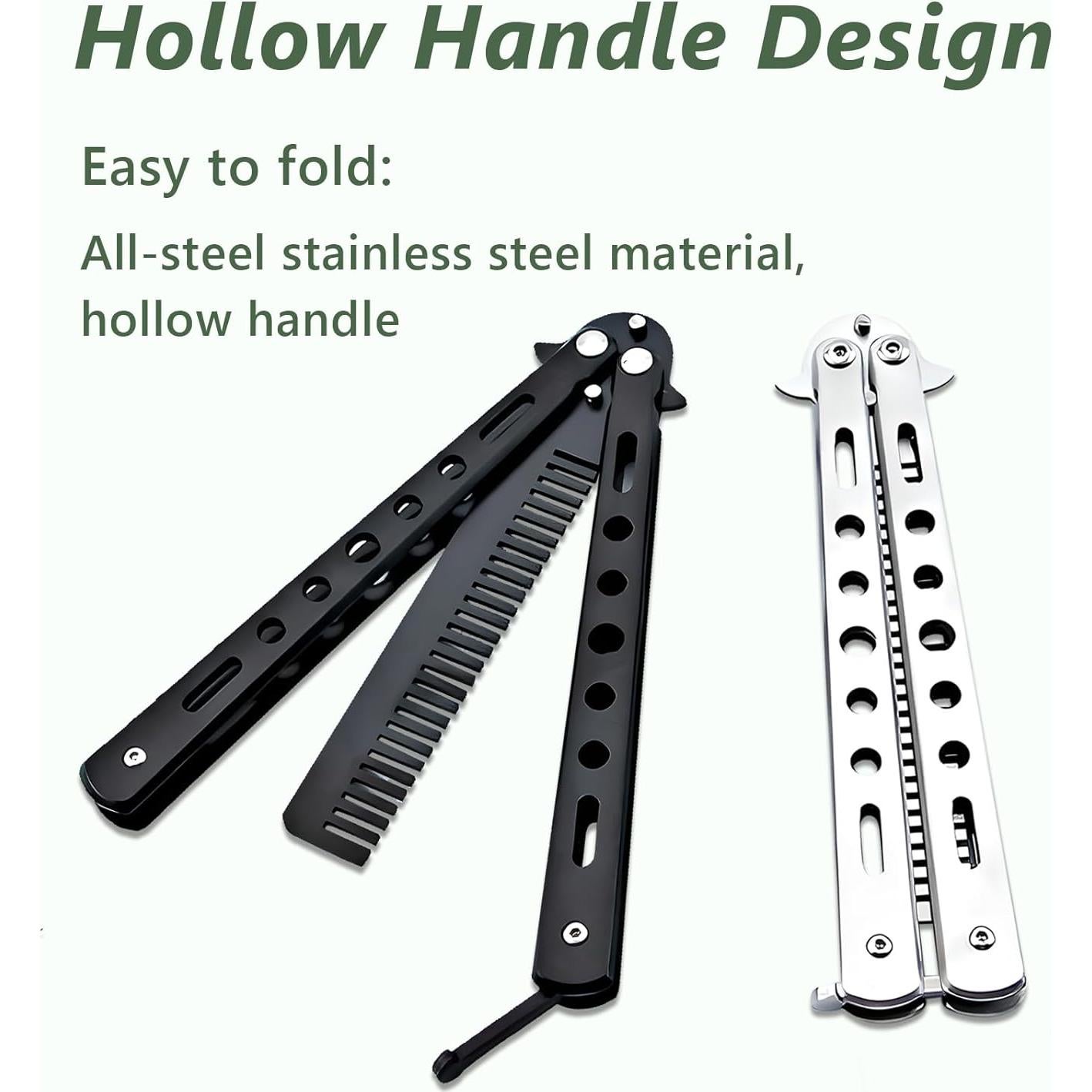 Peines Plegables de Acero Inoxidable J5075 - 2 Piezas
