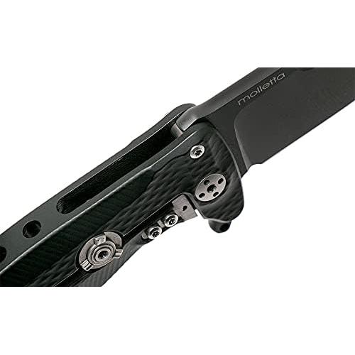 Cuchillo Plegable Lion Steel SR22A Aluminio Negro 10.16cm