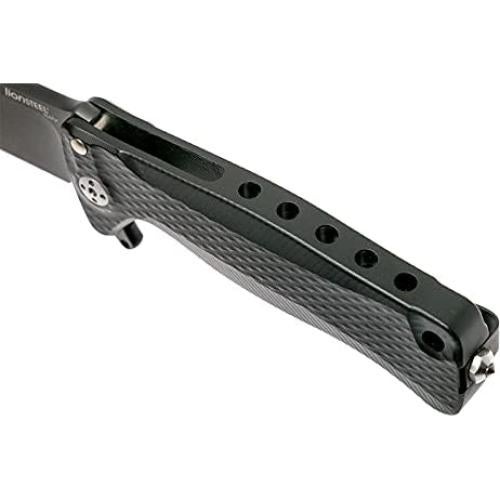 Cuchillo Plegable Lion Steel SR22A Aluminio Negro 10.16cm