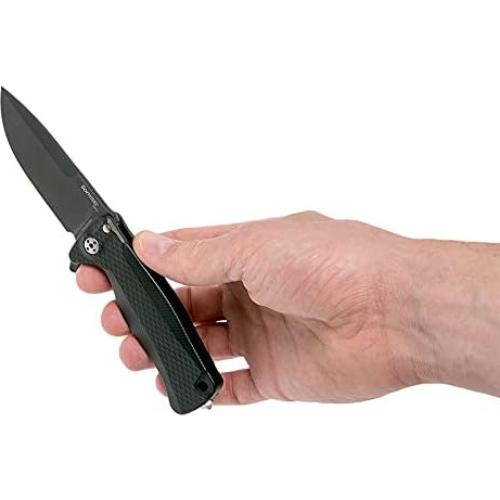 Cuchillo Plegable Lion Steel SR22A Aluminio Negro 10.16cm