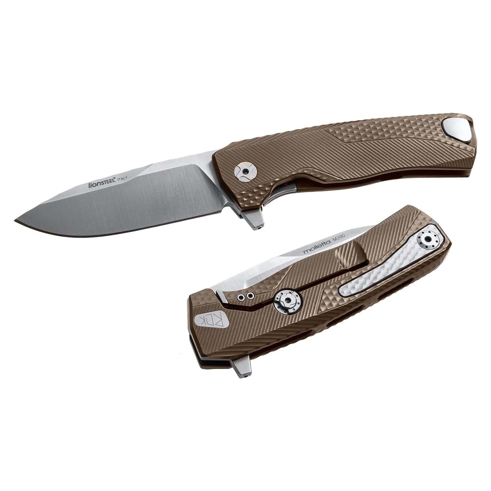 Cuchillo Plegable EDC LionSteel ROK B Titanio M390 18.03 cm