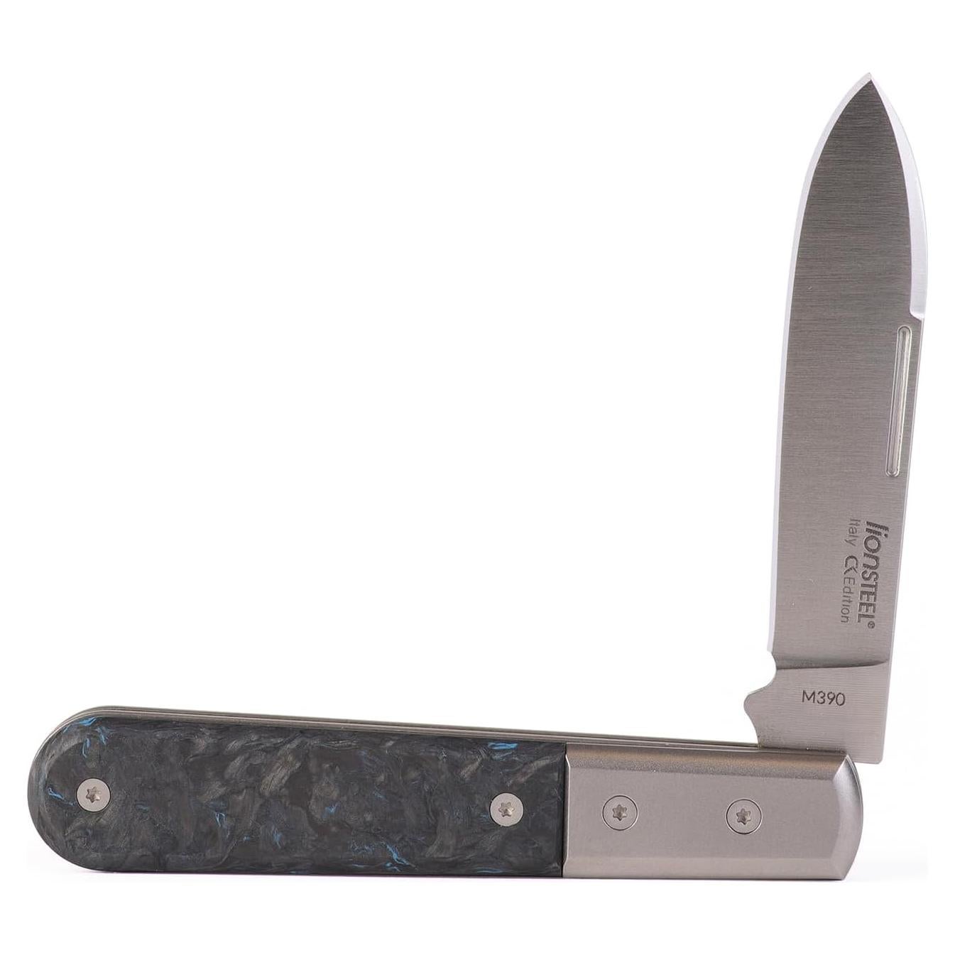 Cuchillo de bolsillo LionSTEEL Barlow, acero M390, titanio, 16.99 cm