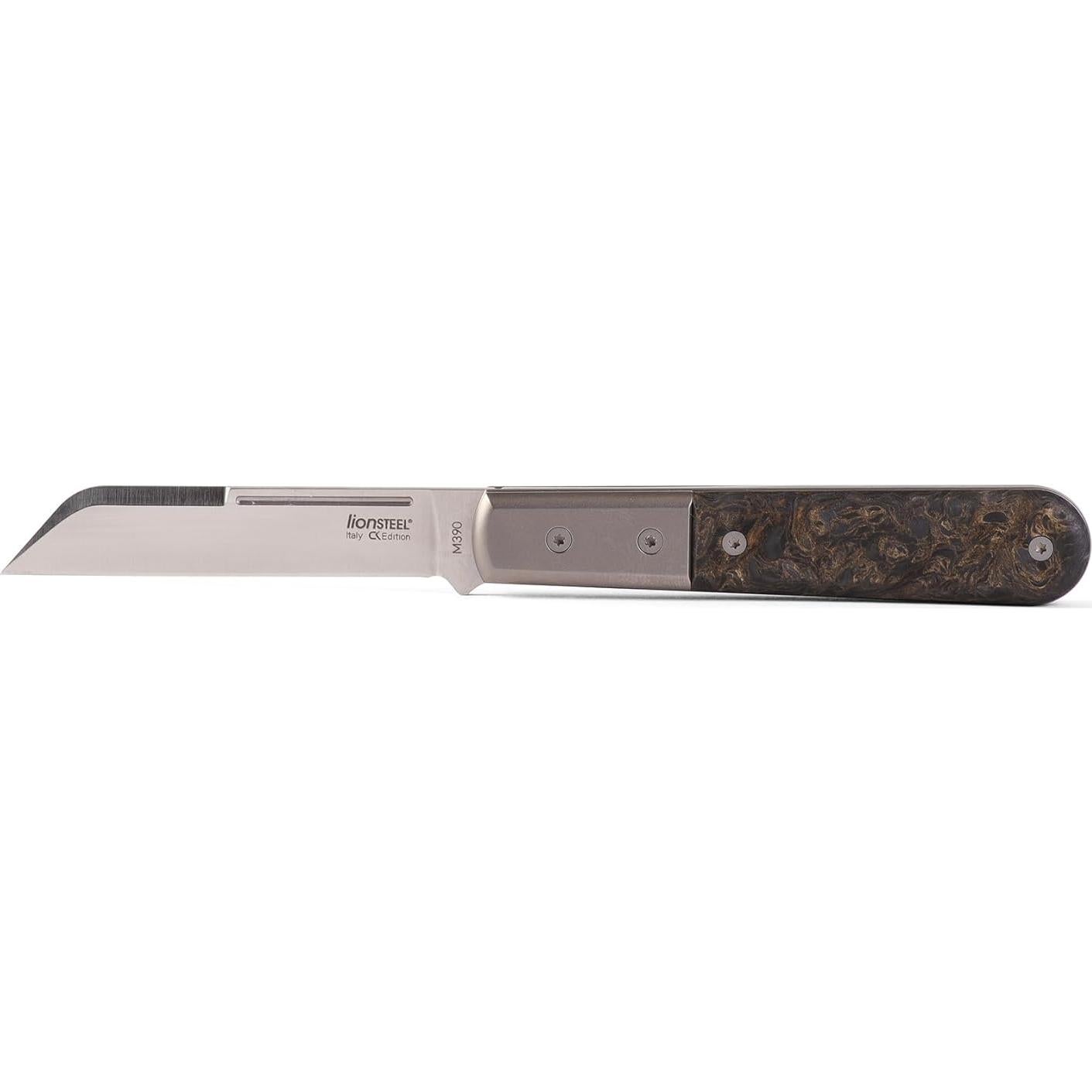 Cuchillo Plegable LionSTEEL Barlow, Acero M390, Titanio, 16.99 cm