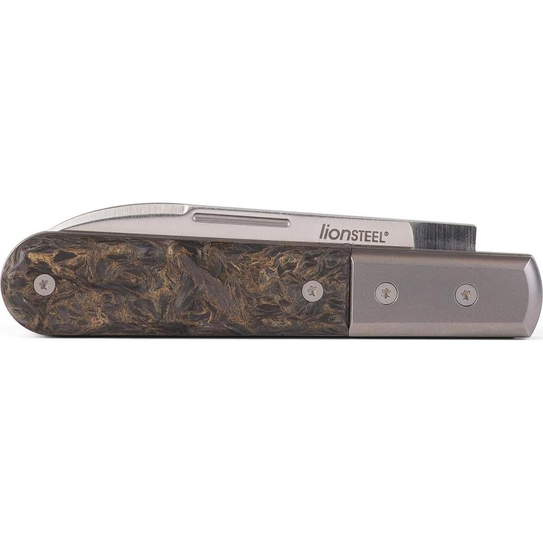 Cuchillo Plegable LionSTEEL Barlow, Acero M390, Titanio, 16.99 cm