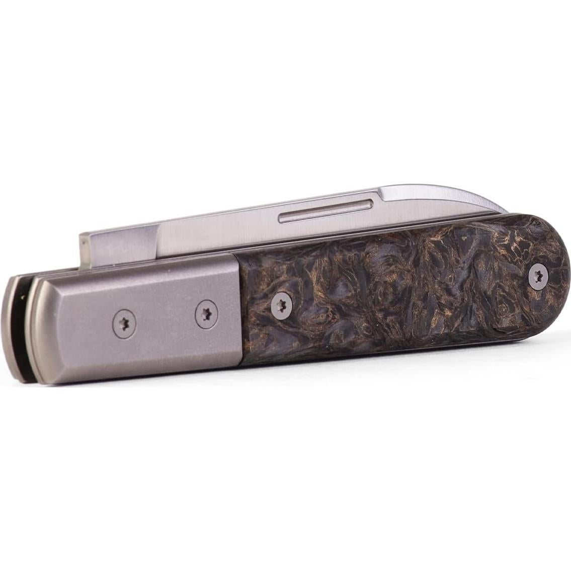 Cuchillo Plegable LionSTEEL Barlow, Acero M390, Titanio, 16.99 cm