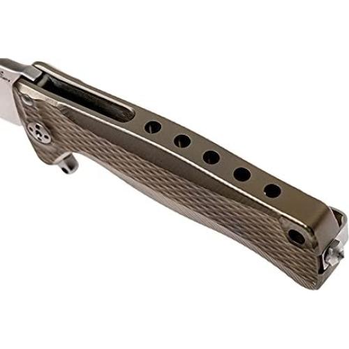 Cuchillo Plegable Lion Steel SR22 B Titanio Bronceado 8 cm