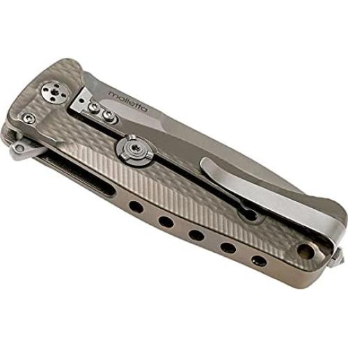 Cuchillo Plegable Lion Steel SR22 B Titanio Bronceado 8 cm