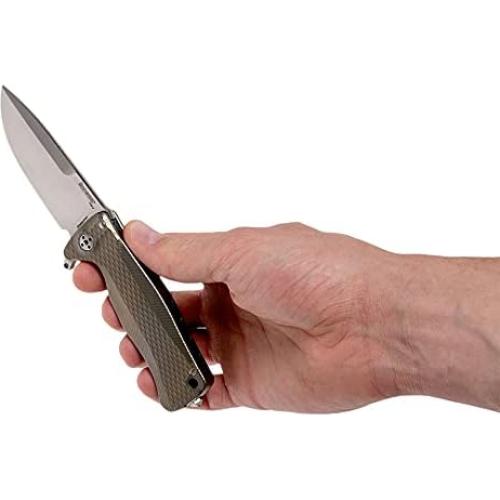 Cuchillo Plegable Lion Steel SR22 B Titanio Bronceado 8 cm