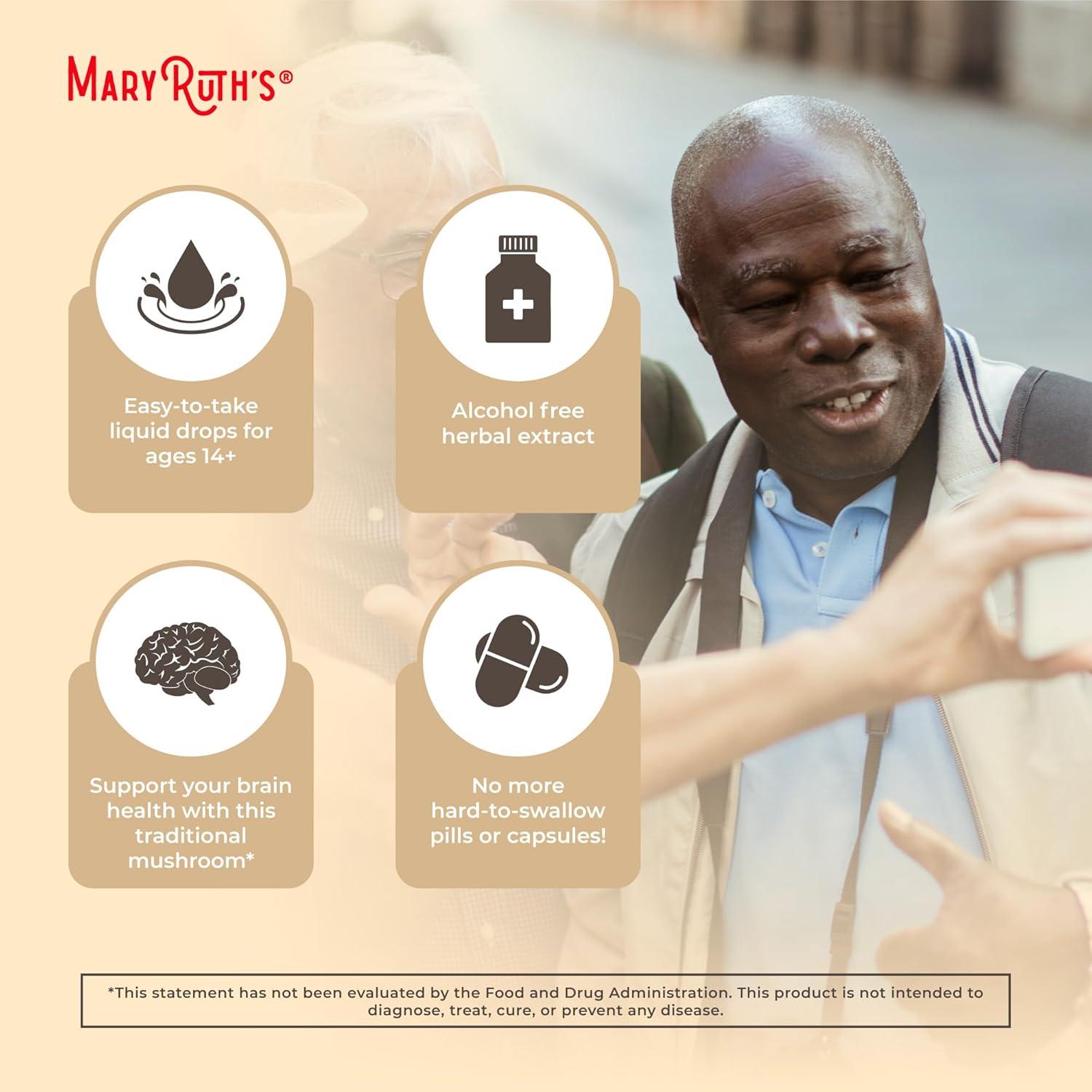 Suplemento Líquido de Hongo Melena de León MaryRuth 30ml