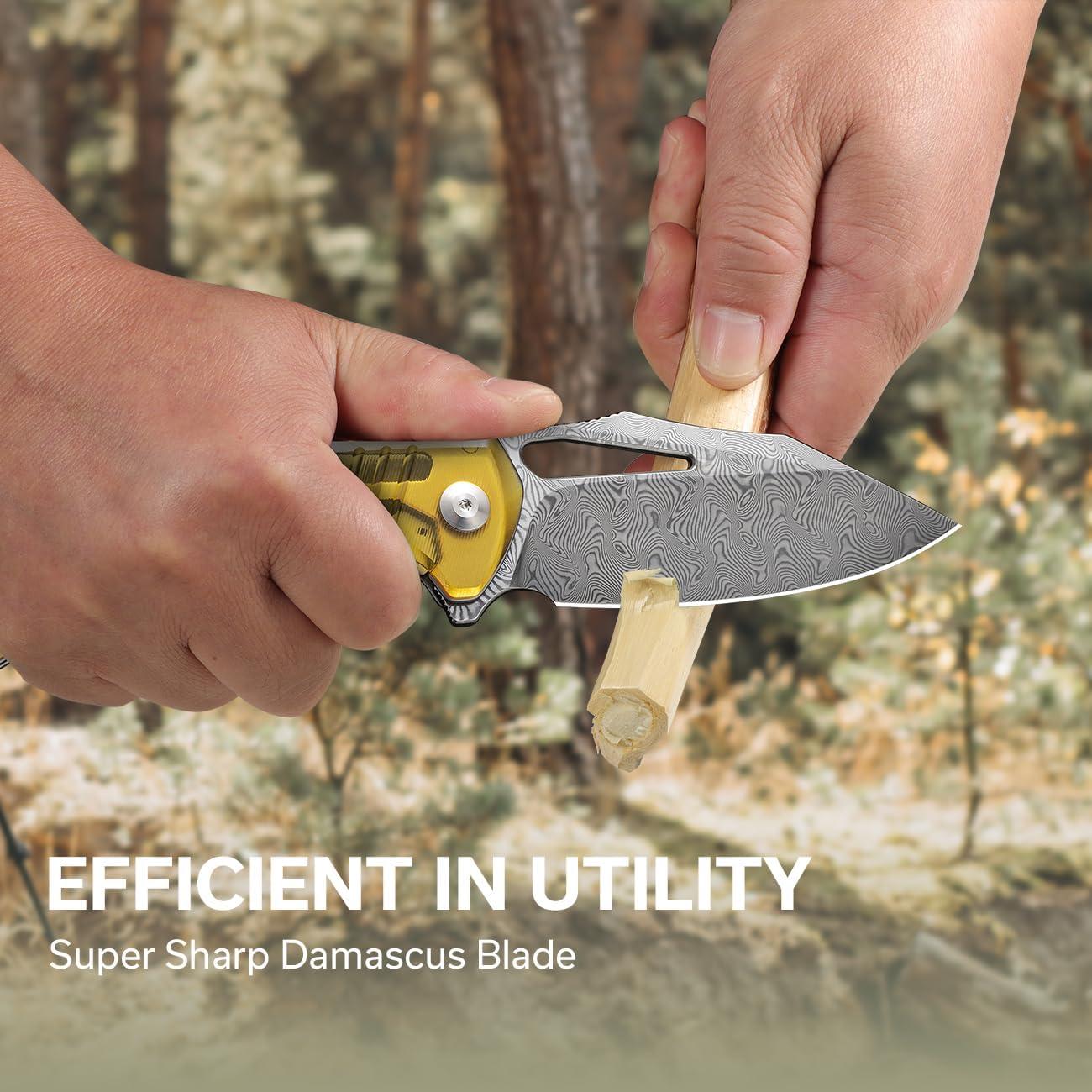 Cuchillo de Bolsillo CIVIVI BullTusk Damasco 9.75 cm Ultem