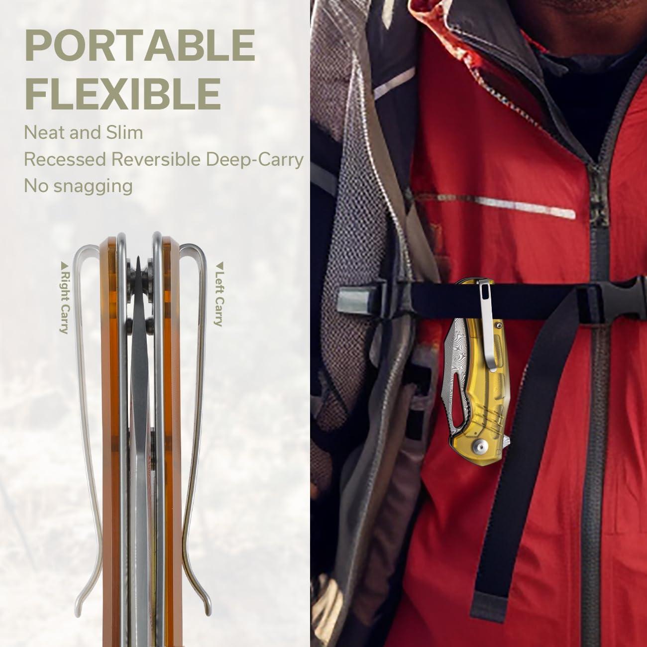 Cuchillo de Bolsillo CIVIVI BullTusk Damasco 9.75 cm Ultem