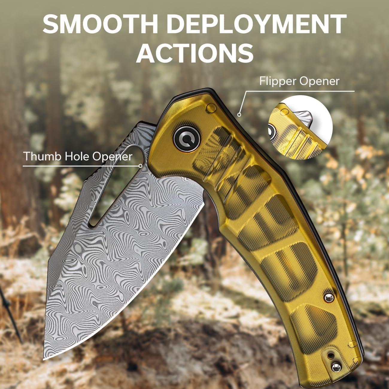 Cuchillo de Bolsillo CIVIVI BullTusk Damasco 9.75 cm Ultem