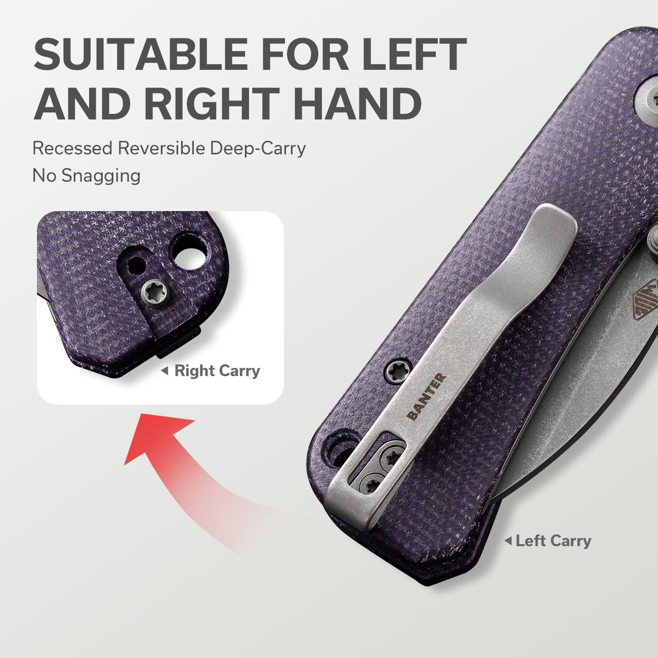 Cuchillo Plegable CIVIVI Baby Banter 6.04 cm Nitro-V Micarta