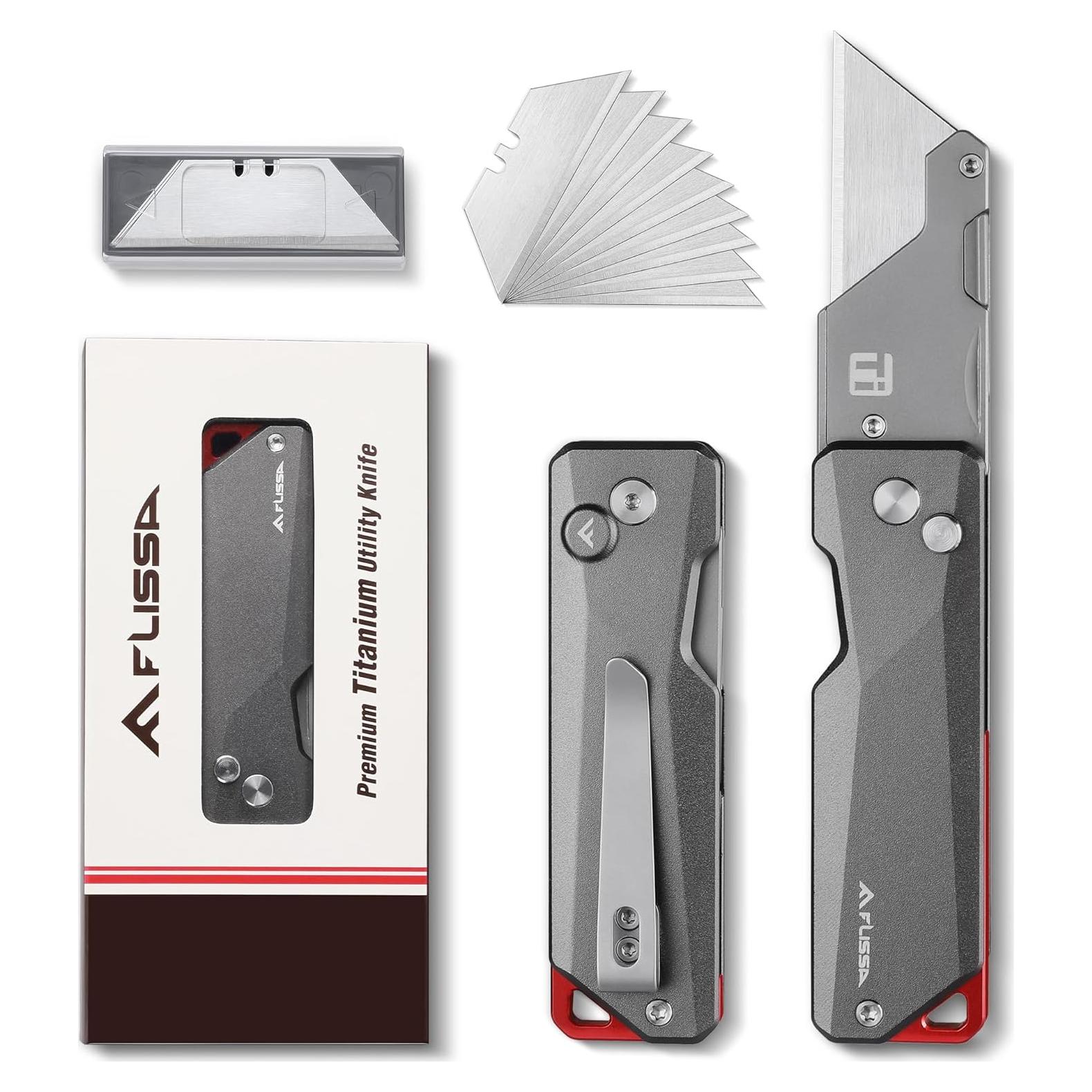 Cuchillo Utilitario Avanzado FLISSA de Titanio, 10 Cuchillas