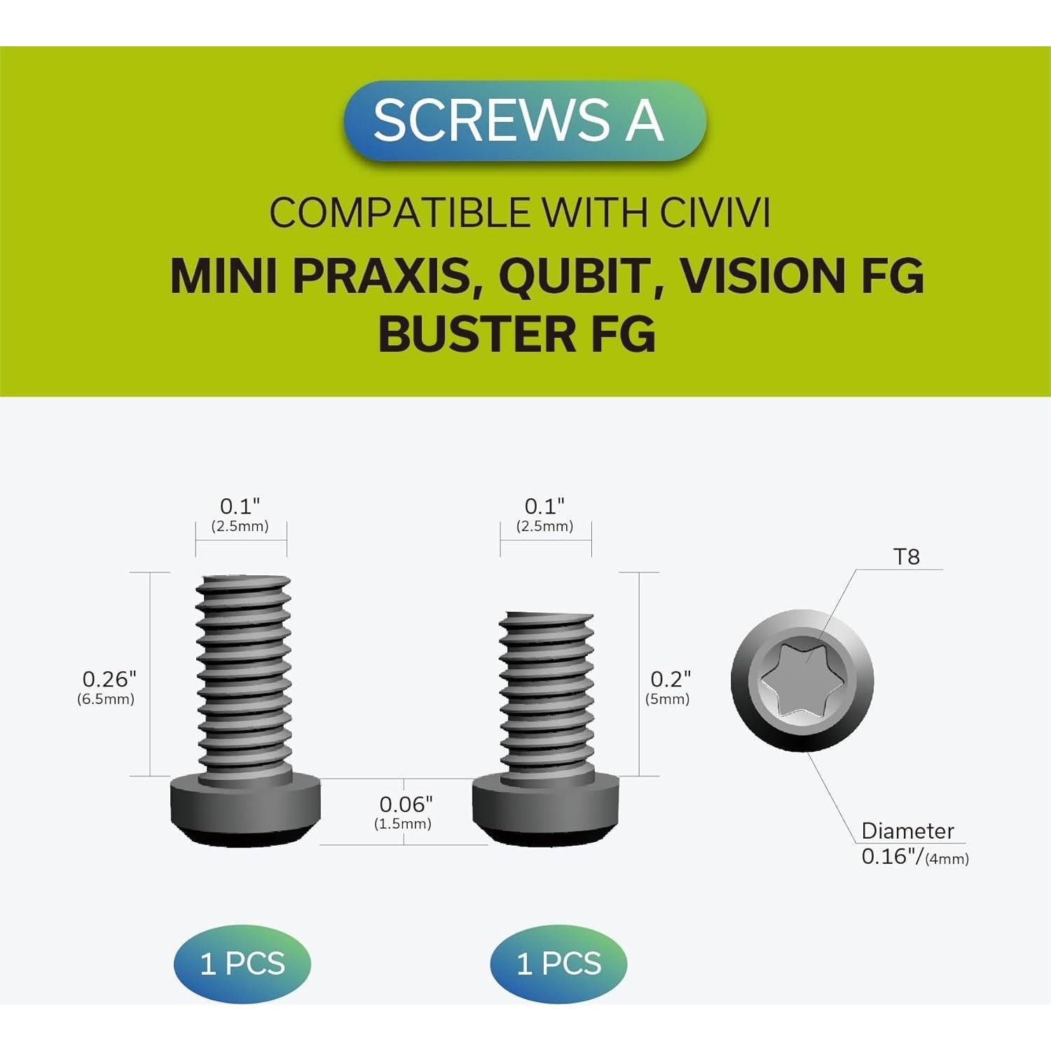 Clip de bolsillo de titanio CIVIVI T003D con tornillos