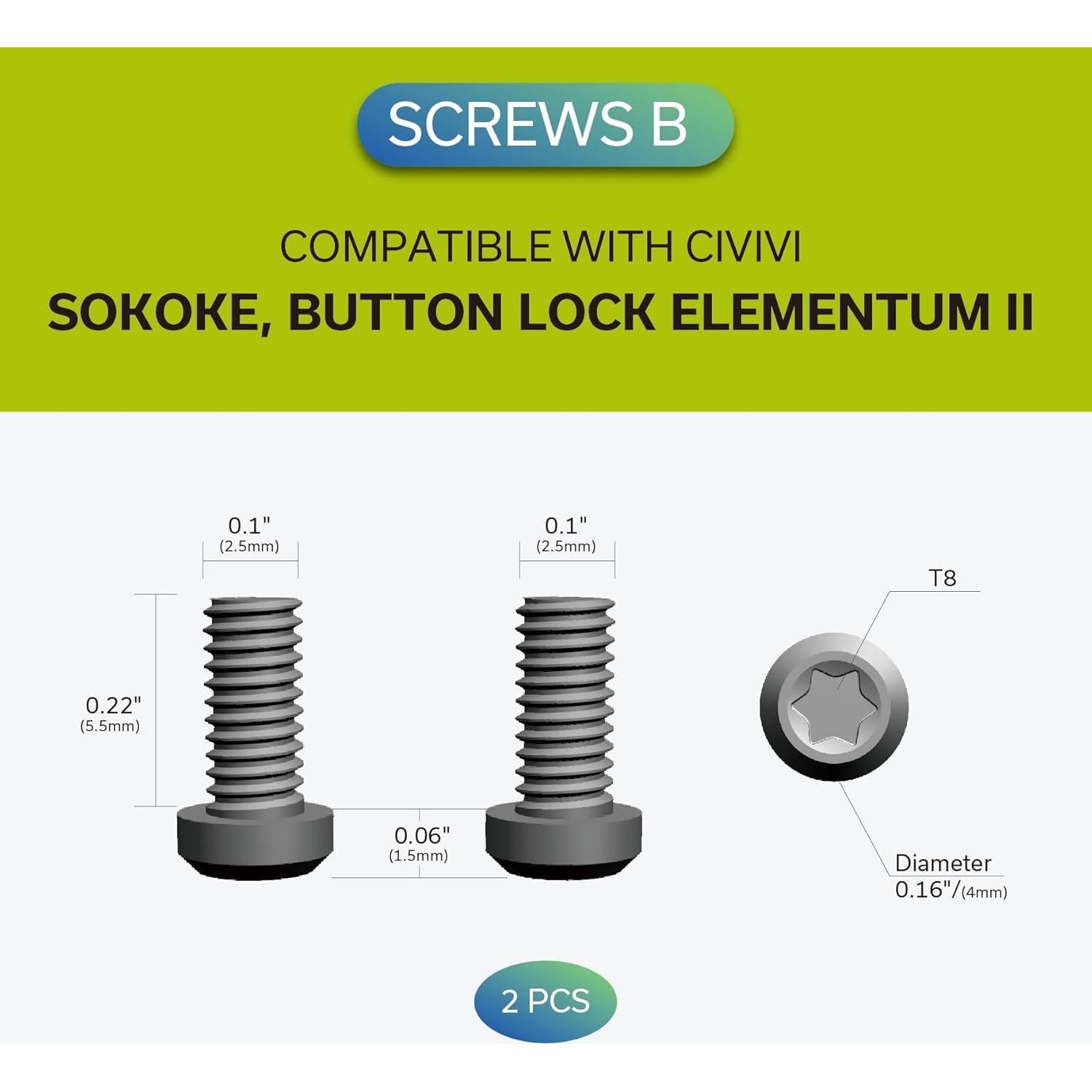 Clip de bolsillo de titanio CIVIVI T003D con tornillos