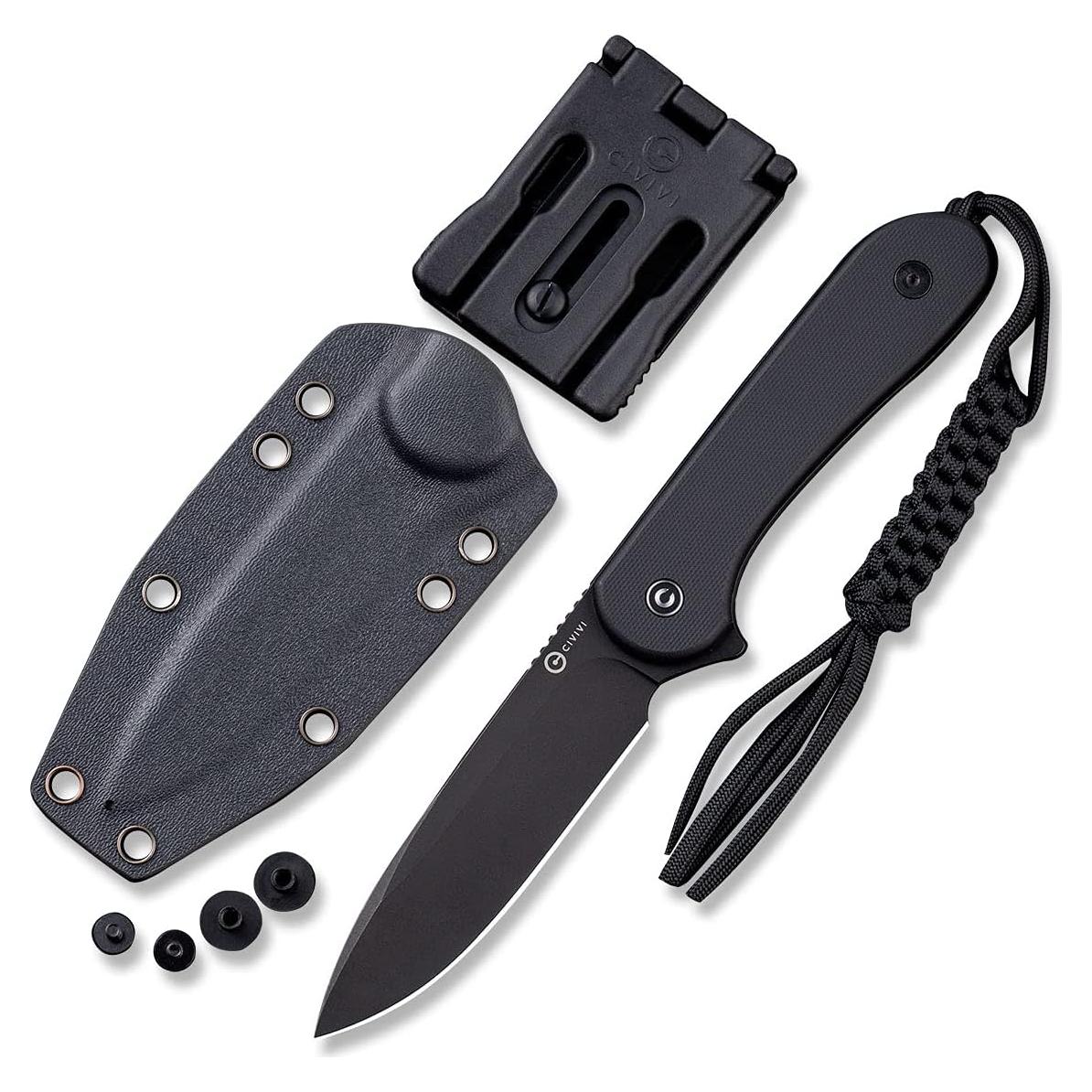 Cuchillo de hoja fija CIVIVI Elementum C2105A G10 Negro 101mm