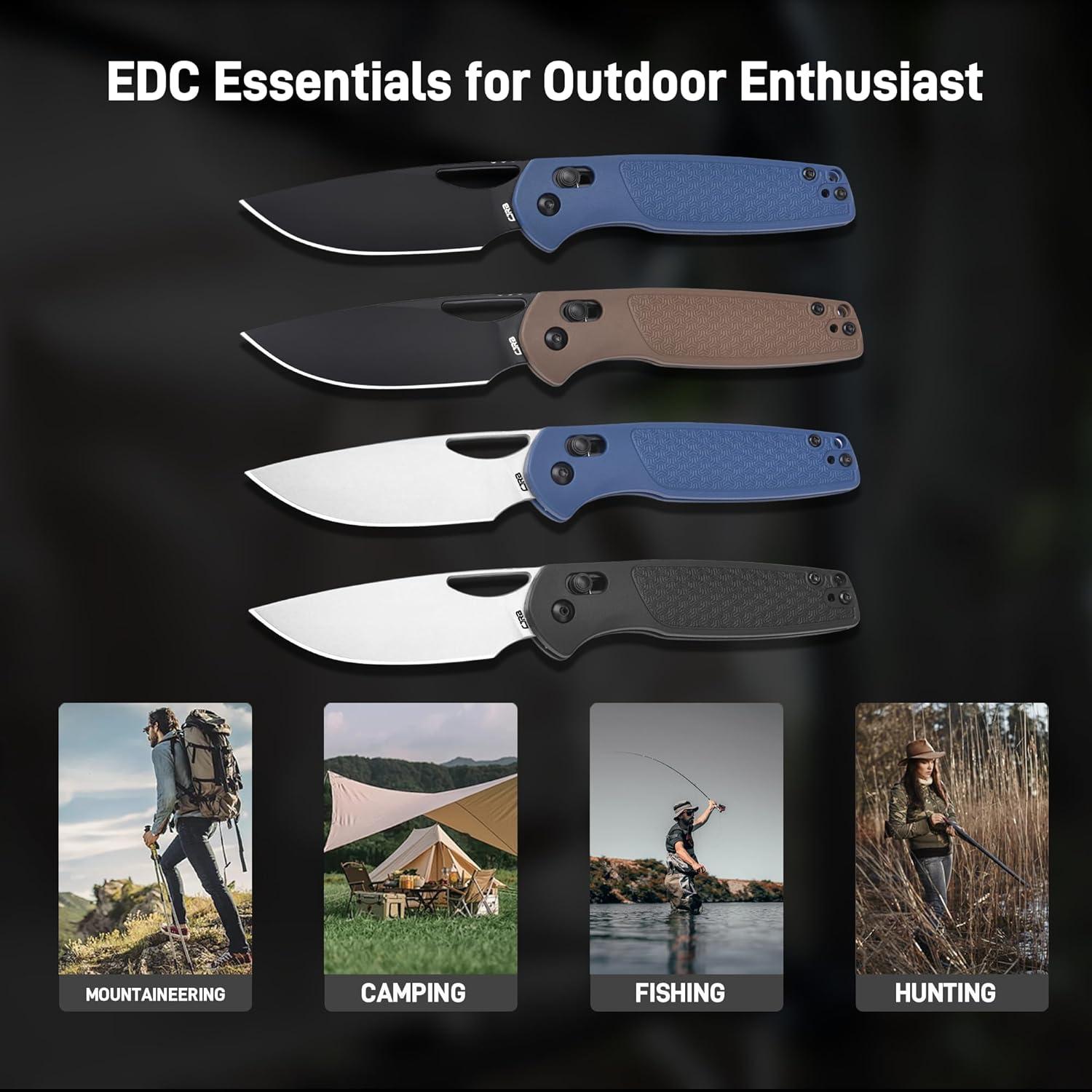 Cuchillo de Bolsillo CJRB J1952 Acacia 8.15 cm Negro EDC