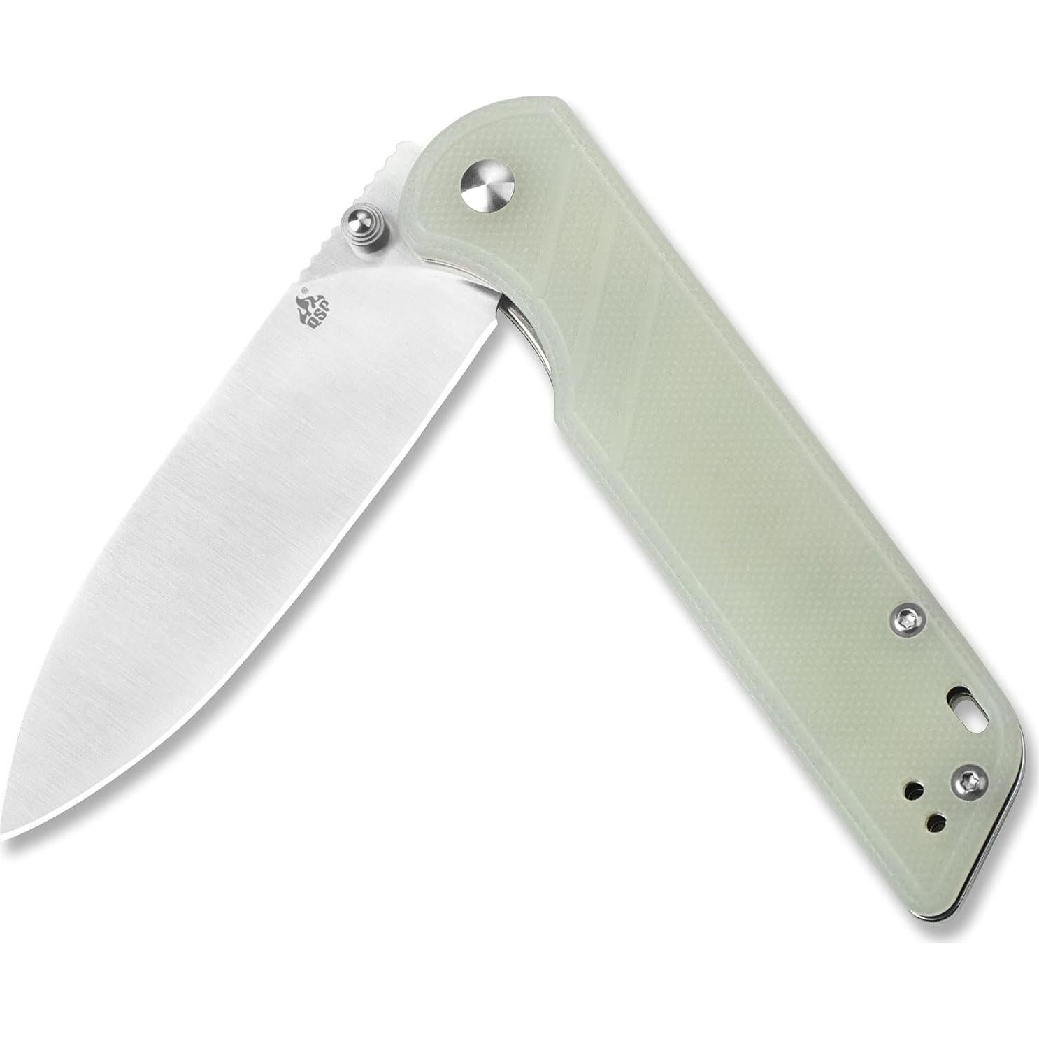 Cuchillo Plegable QSP Loro D2 Mango Jade G10 10.16 cm
