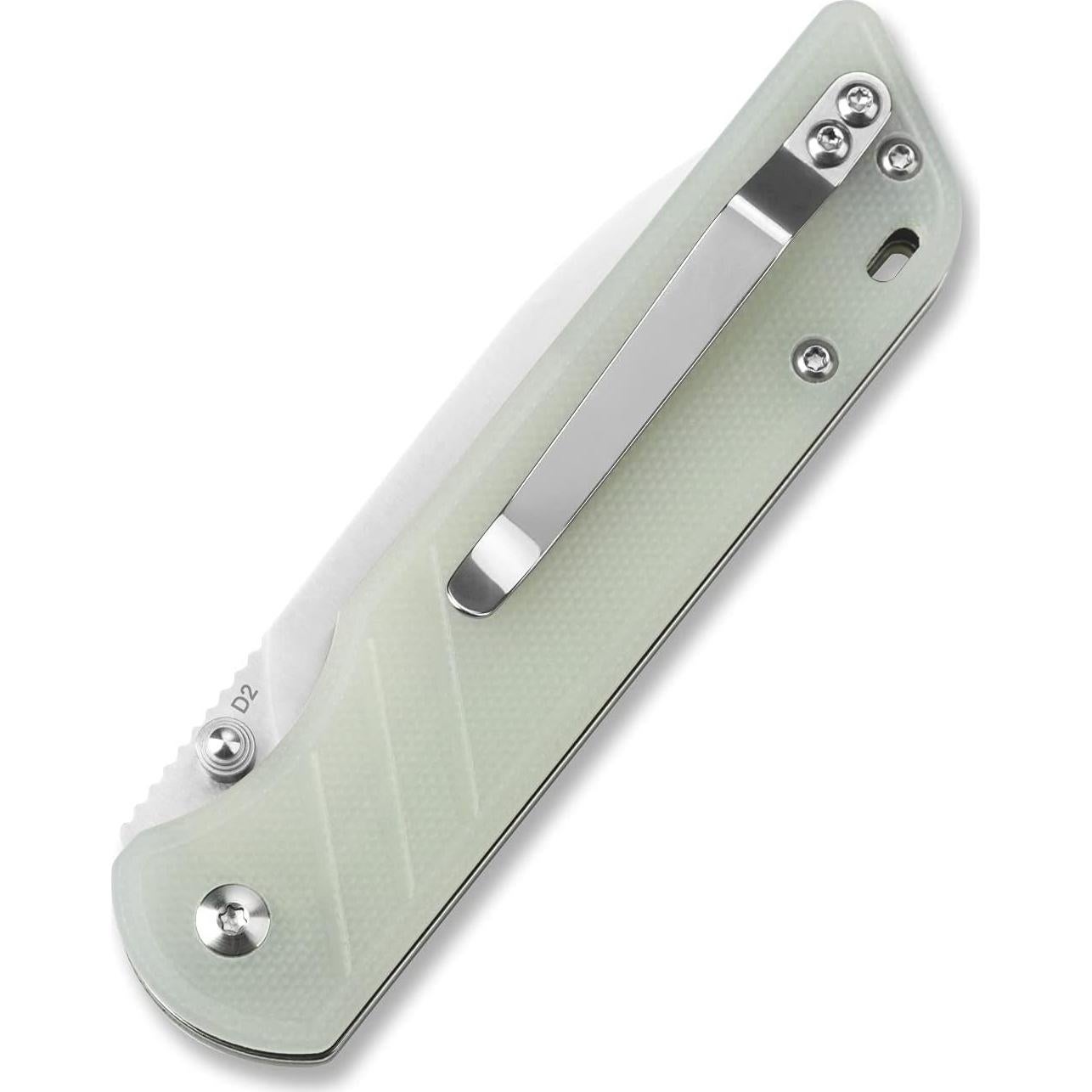 Cuchillo Plegable QSP Loro D2 Mango Jade G10 10.16 cm