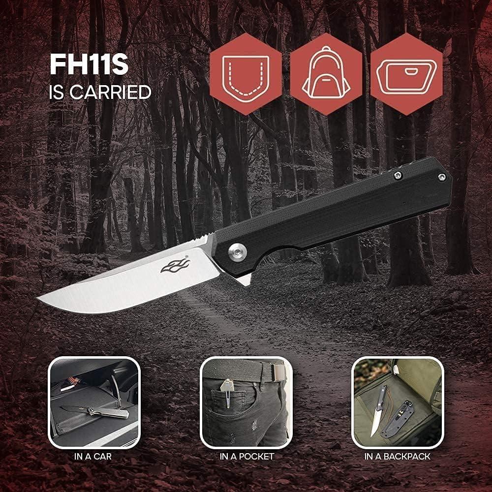 Cuchillo Plegable Firebird Ganzo FH11S-GB Acero D2 Mango G10 Verde