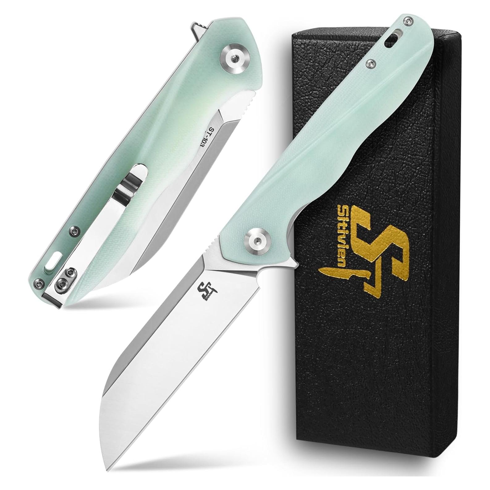 Cuchillo Plegable Sitivien ST103 D2 G10 20.4 cm Jade