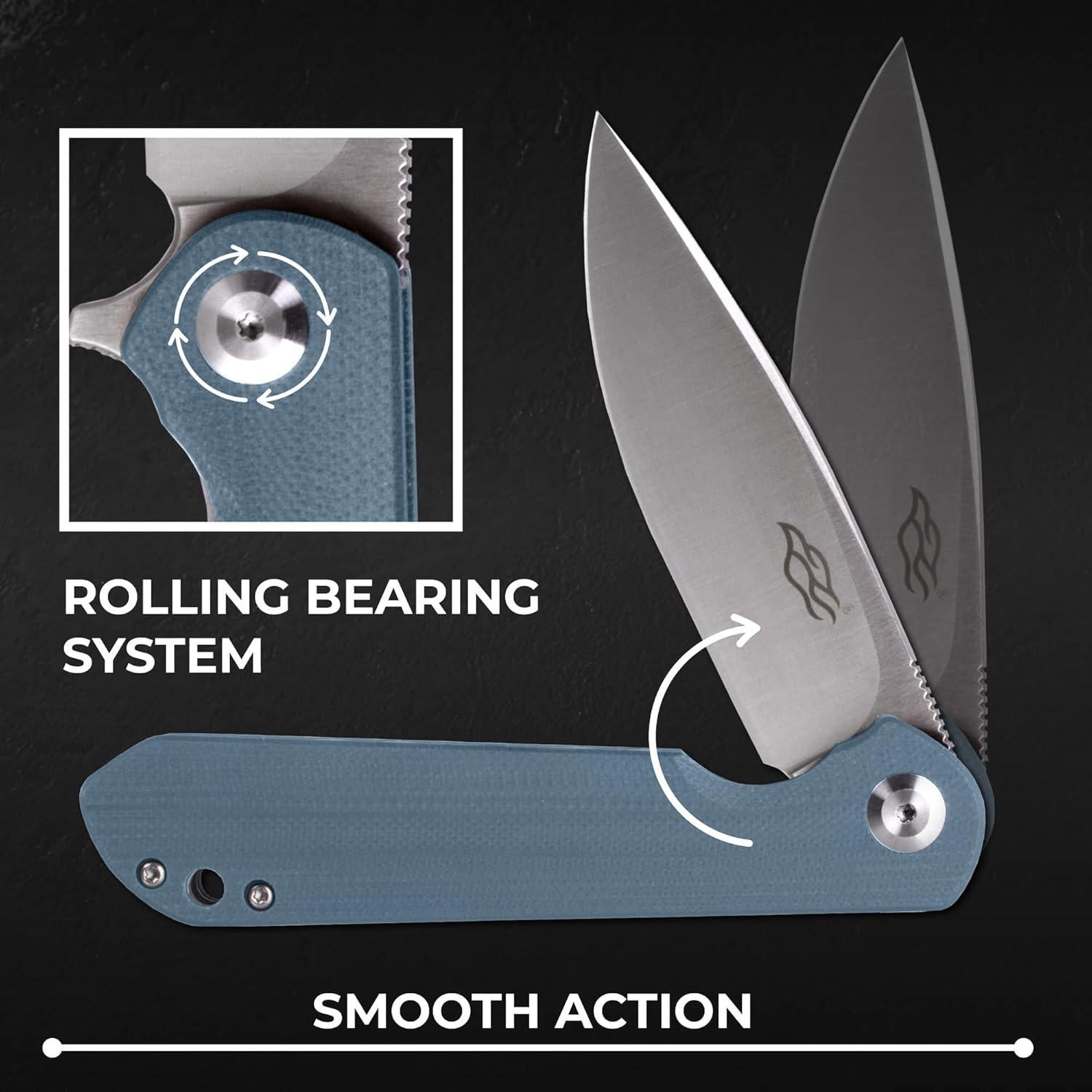 Cuchillo Plegable Ganzo FH41 Gris Acero D2 Mango G10 20.2cm