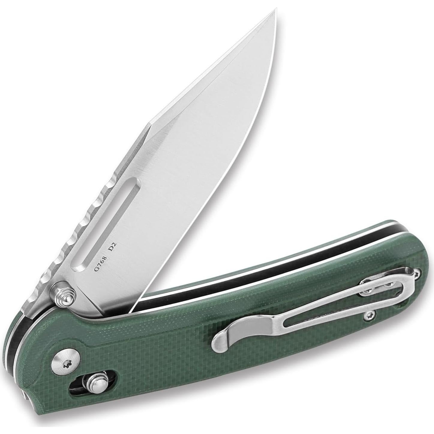 Cuchillo Plegable Ganzo G768-GB Verde Acero Inoxidable D2