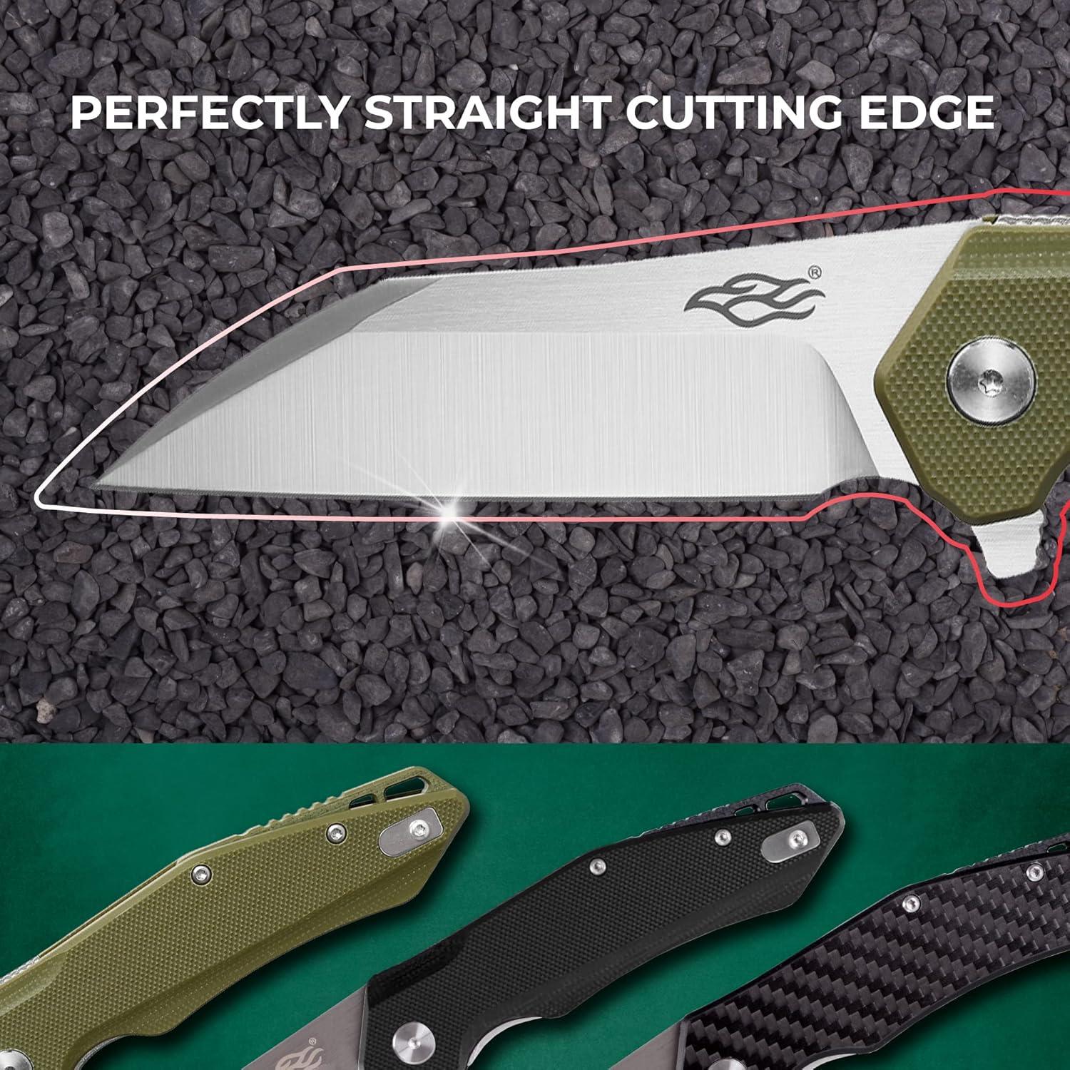 Cuchillo de bolsillo Firebird FH31-GR, acero D2, mango G10, 21.8 cm