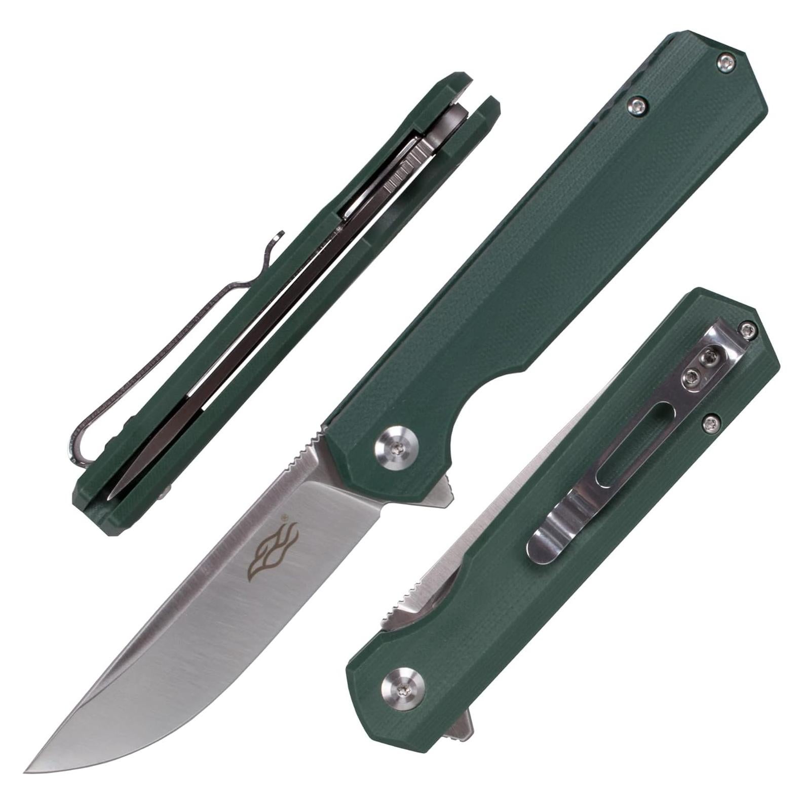 Cuchillo Plegable Firebird Ganzo FH11 Verde Acero D2 Mango G10