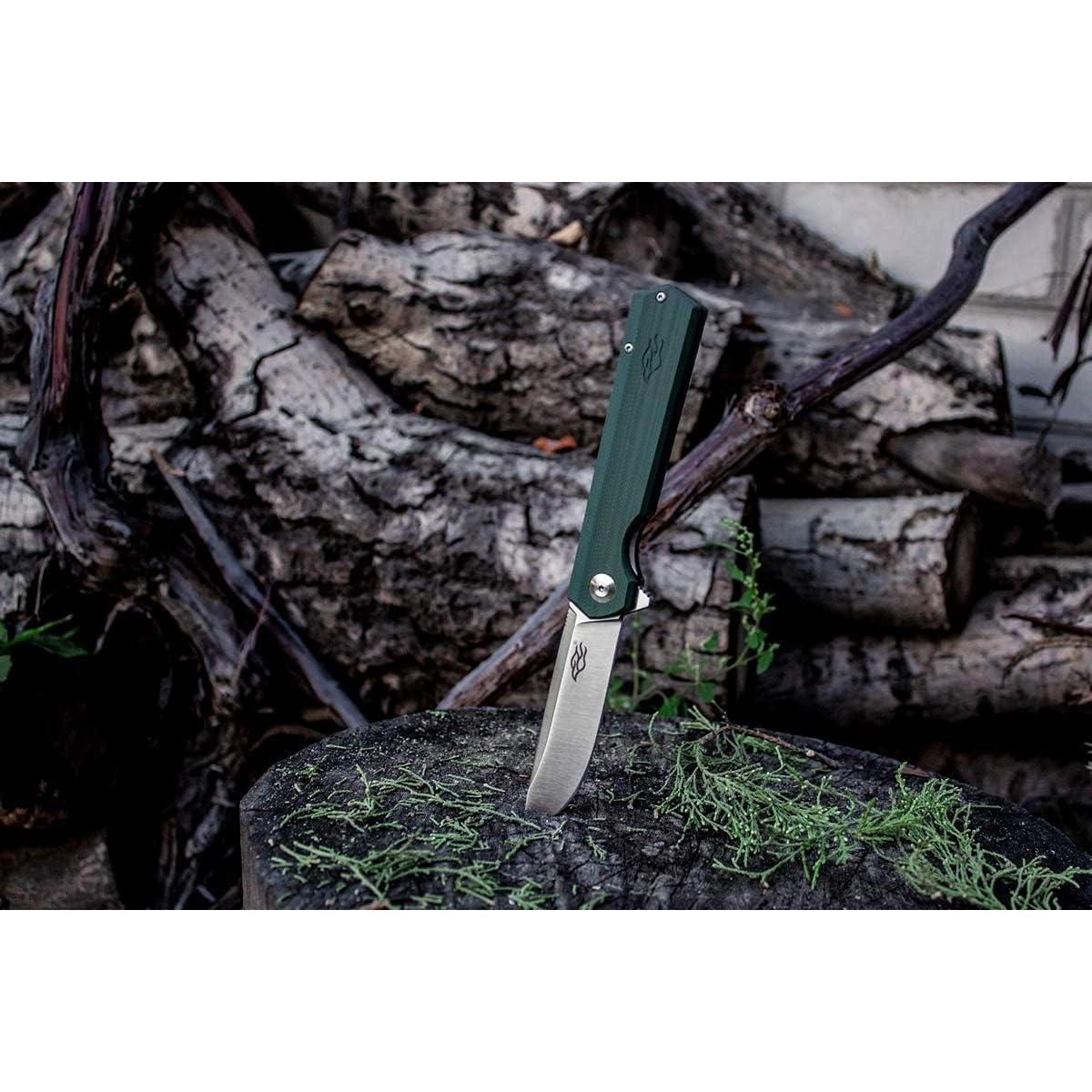 Cuchillo Plegable Firebird Ganzo FH11 Verde Acero D2 Mango G10