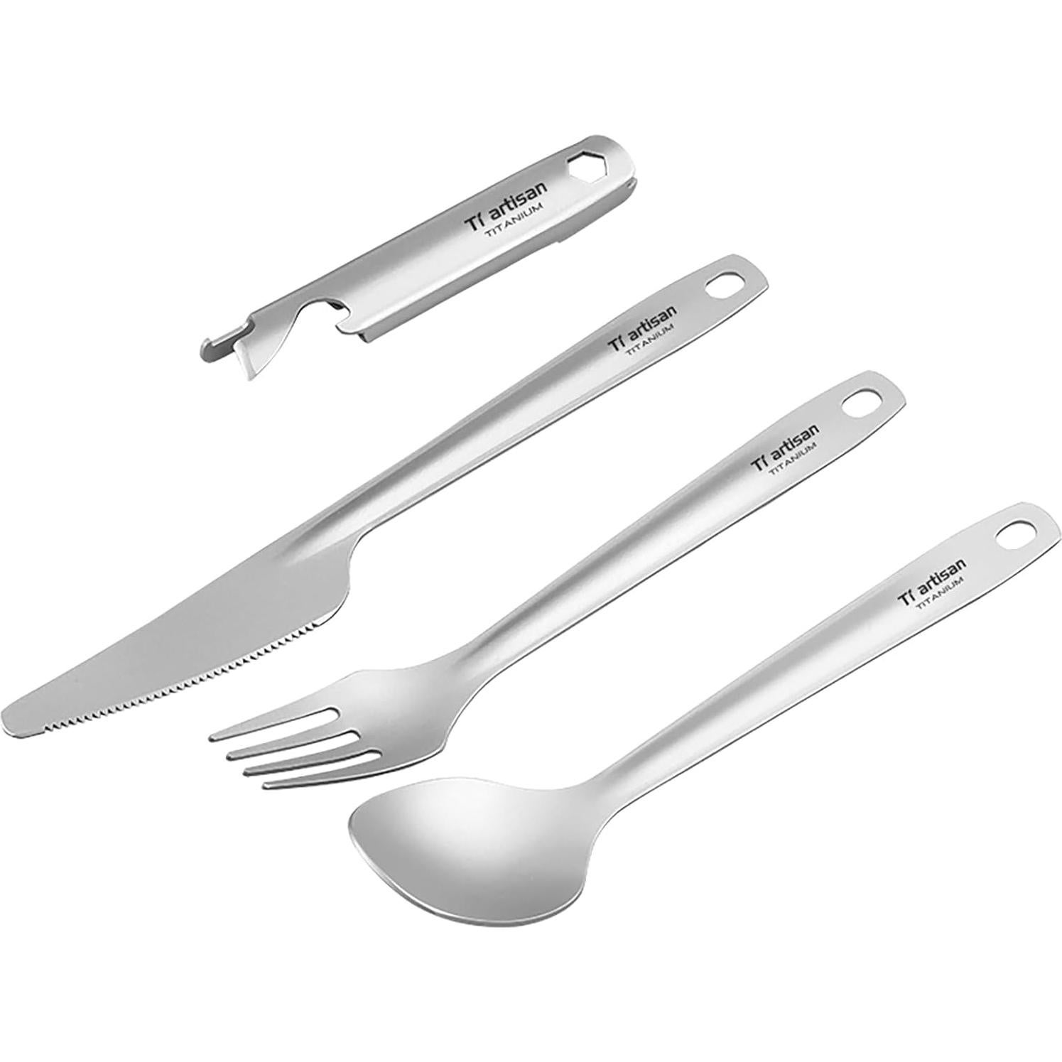 Set de Cubiertos de Titanio Ti Artisan 4 Piezas Camping