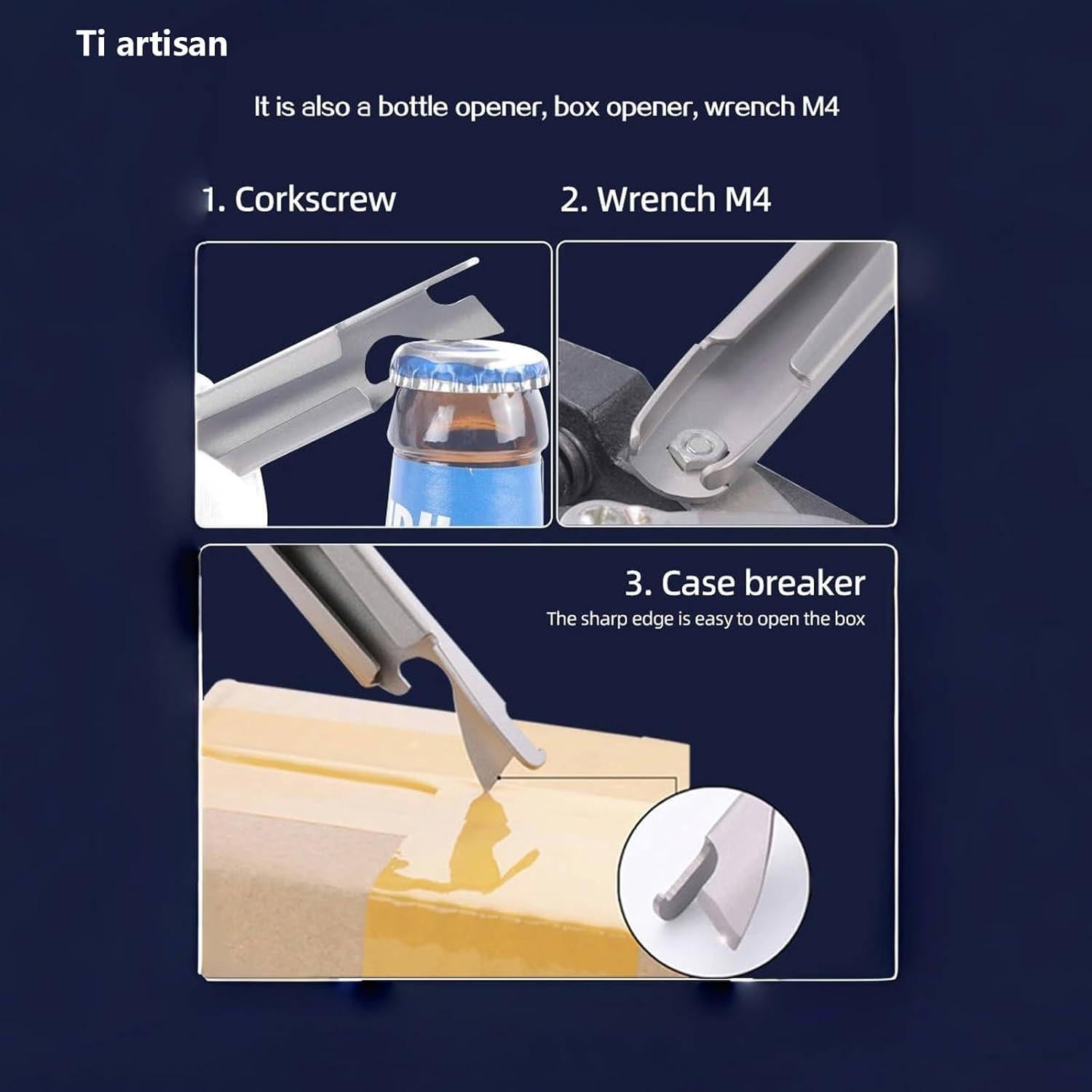 Set de Cubiertos de Titanio Ti Artisan 4 Piezas Camping