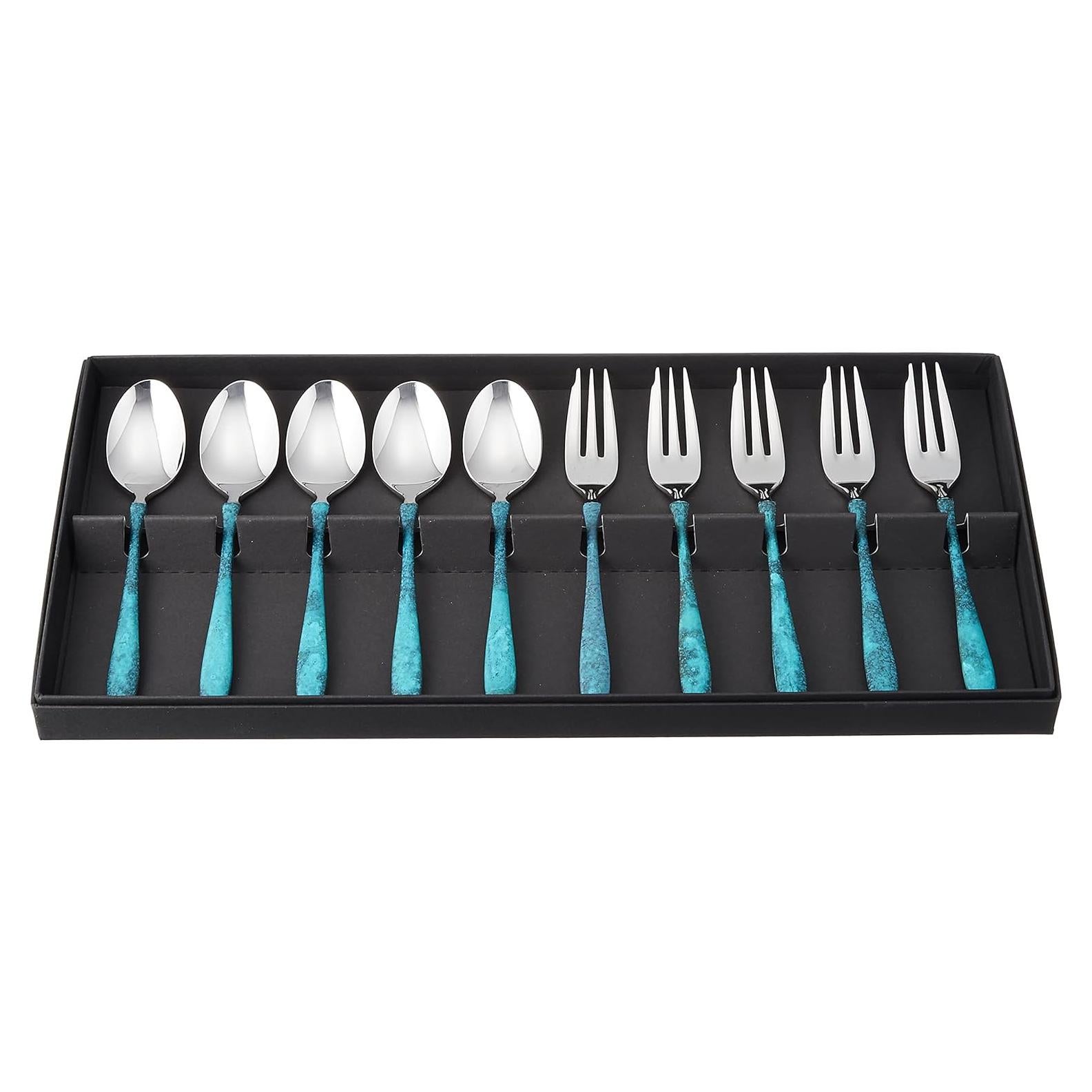 Juego de Cubiertos Artisan Ori-EN Tsubame 10 Piezas Azul