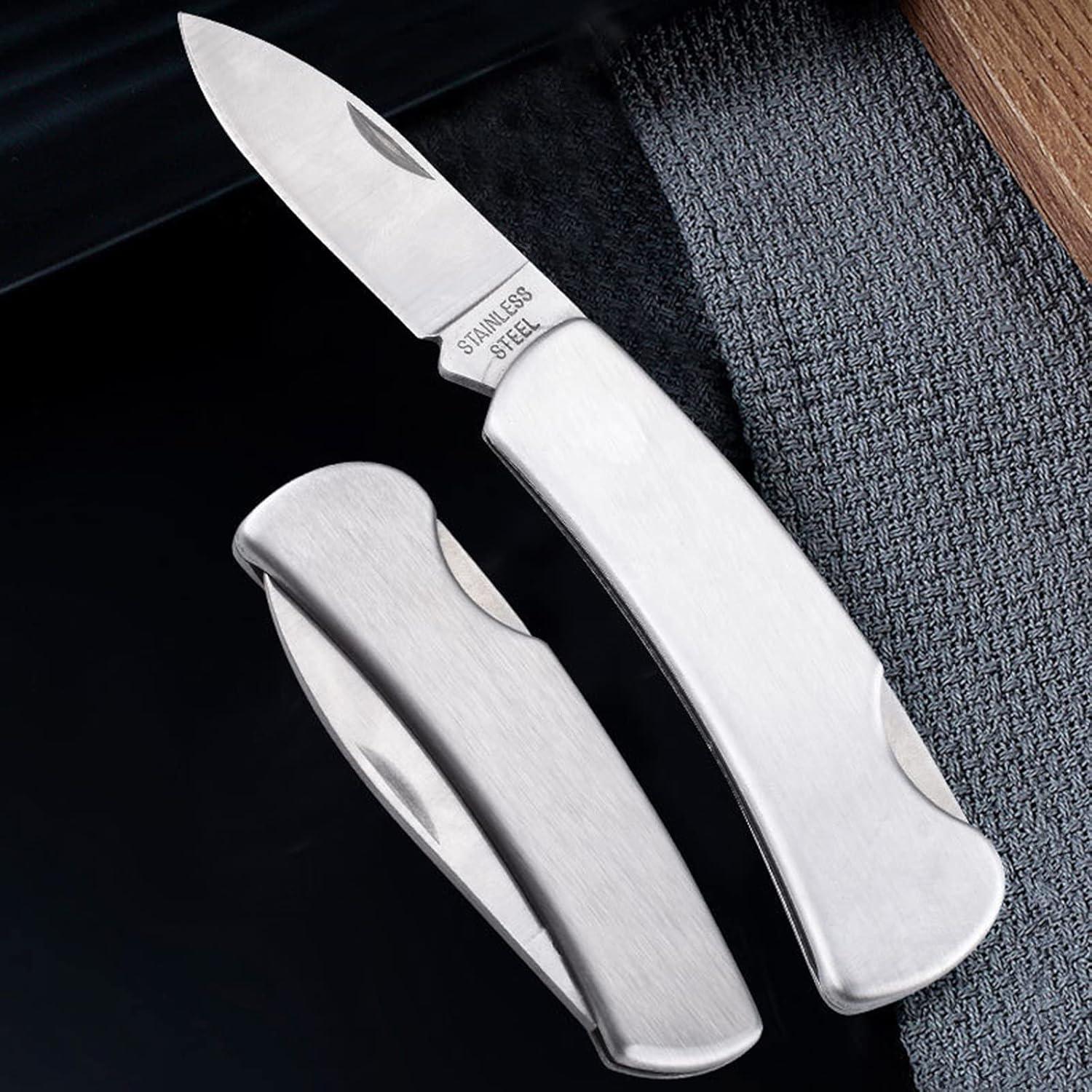 Cuchillo de Pelar Plegable Kocpudu de Acero Inoxidable 12.4 cm