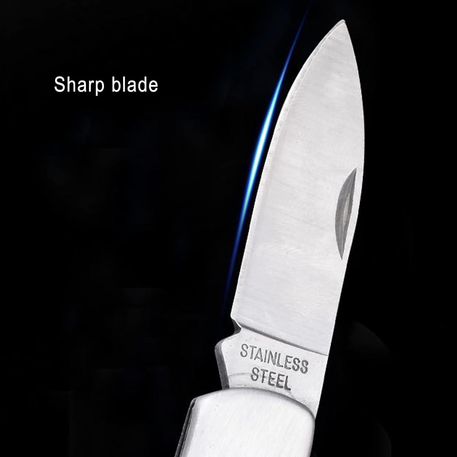 Cuchillo de Pelar Plegable Kocpudu de Acero Inoxidable 12.4 cm