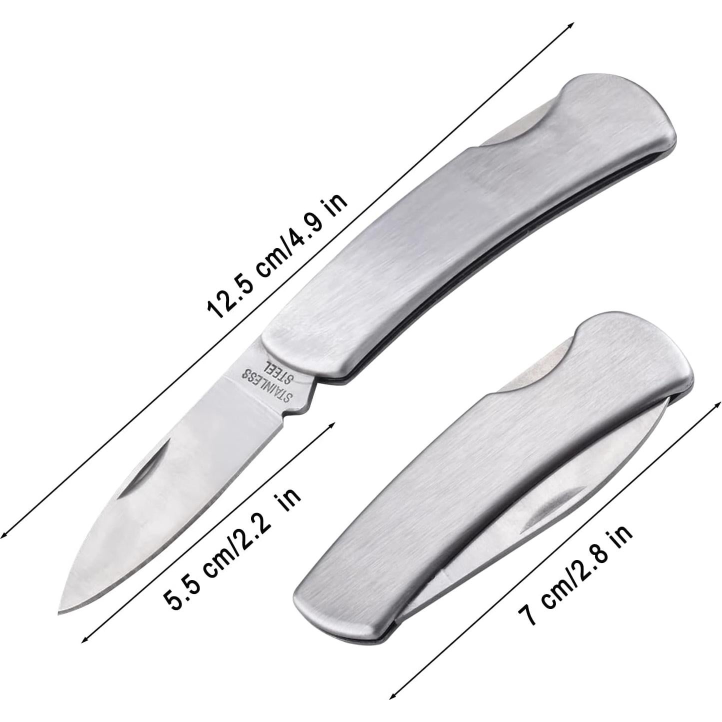 Cuchillo de Pelar Plegable Kocpudu de Acero Inoxidable 12.4 cm