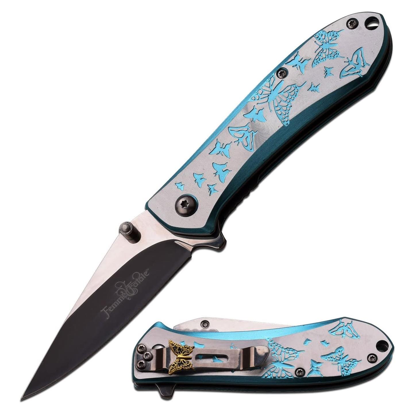 Cuchillo Plegable Femme Fatale FF-A010LB Acero Inoxidable 7.62 cm