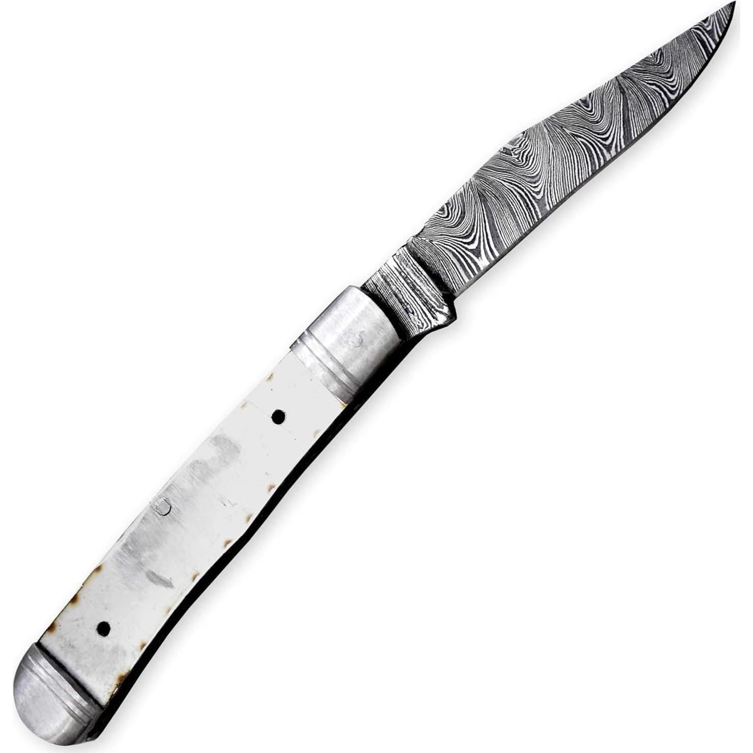 Cuchillo Plegable Damasco Hercules 19.05 cm para Camping