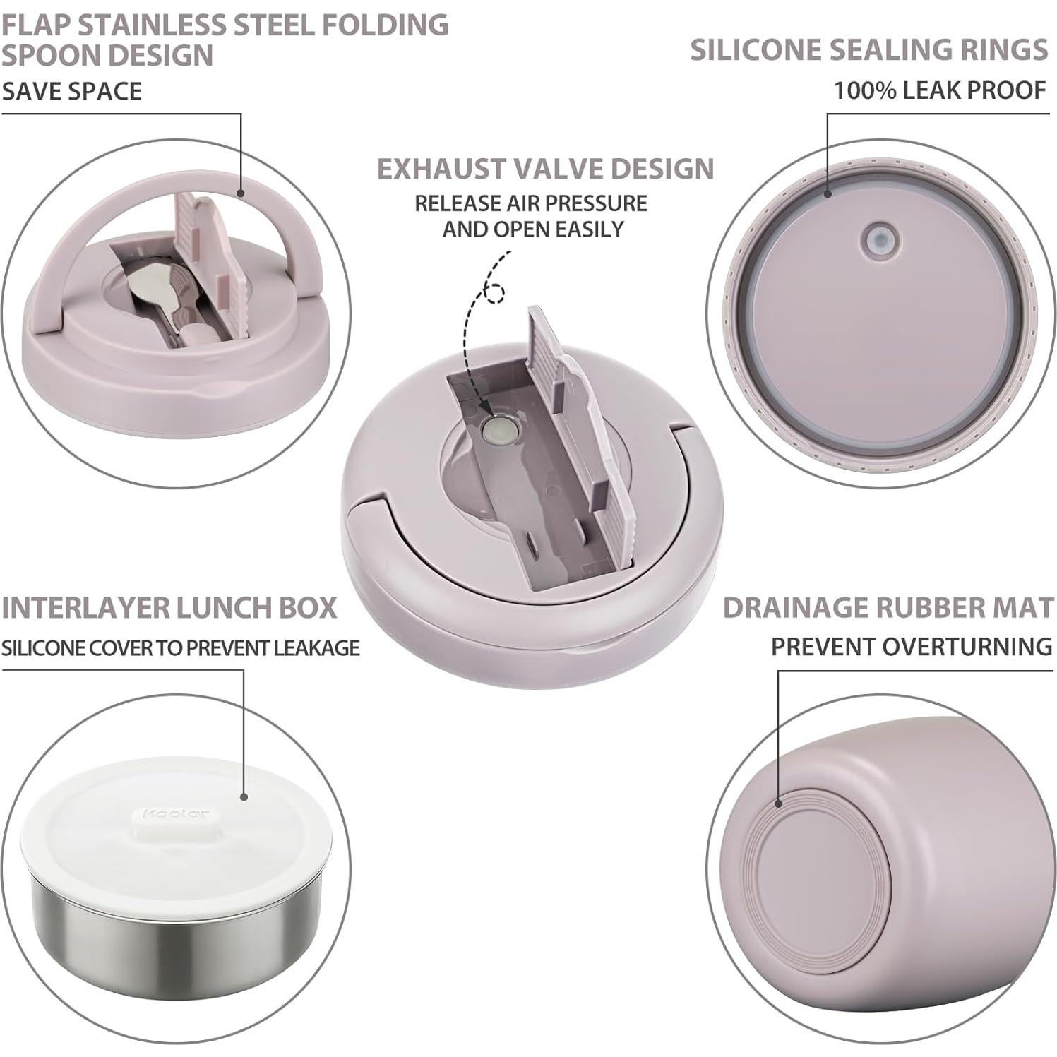 Termo de Sopa Itslife 0.95L Acero Inoxidable Aislado al Vacío