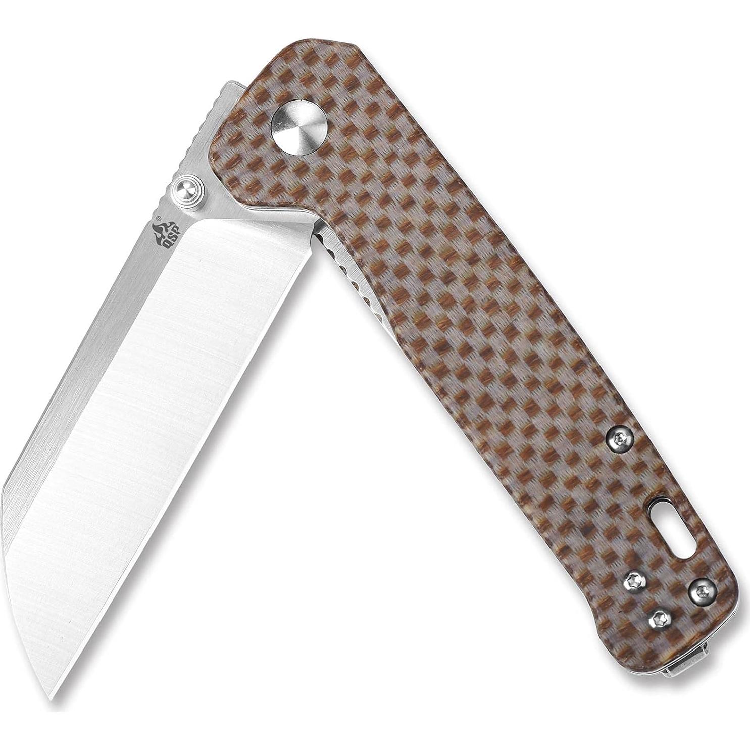 Cuchillo Plegable QSP Penguin - Hoja D2 10.16 cm - Mango Micarta