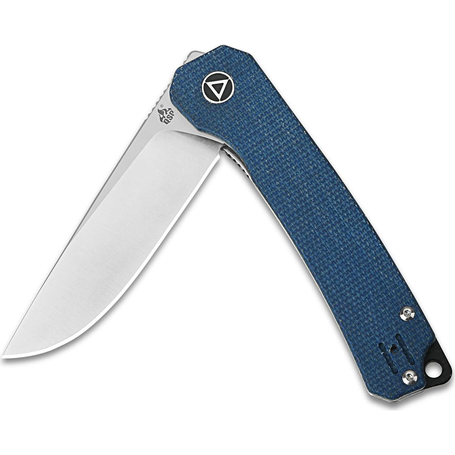 Cuchillo Plegable QSP Osprey 8.26cm 14C28N Micarta Azul