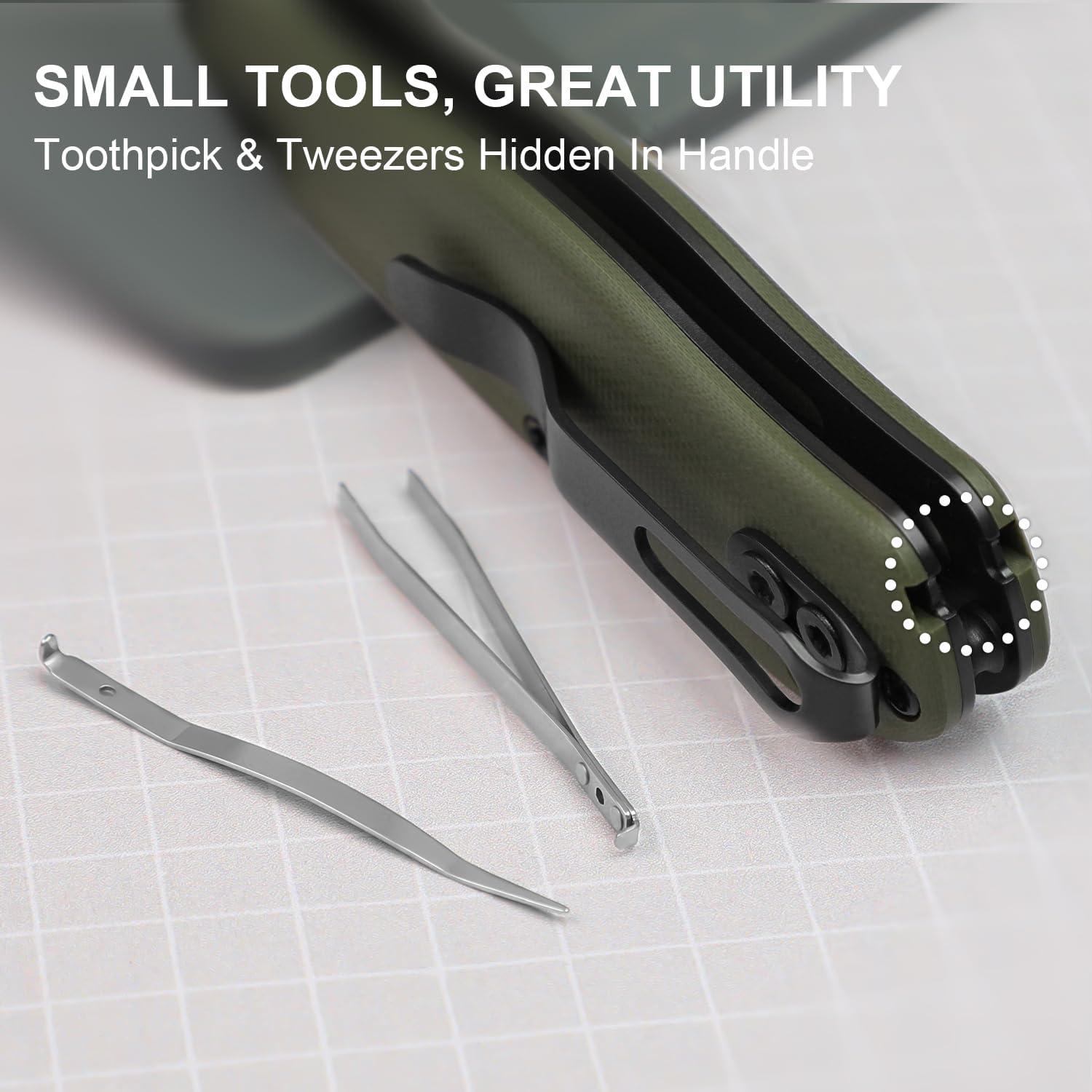 Cuchillo Utility Plegable Kizer Drop Bear G10 Verde 17cm