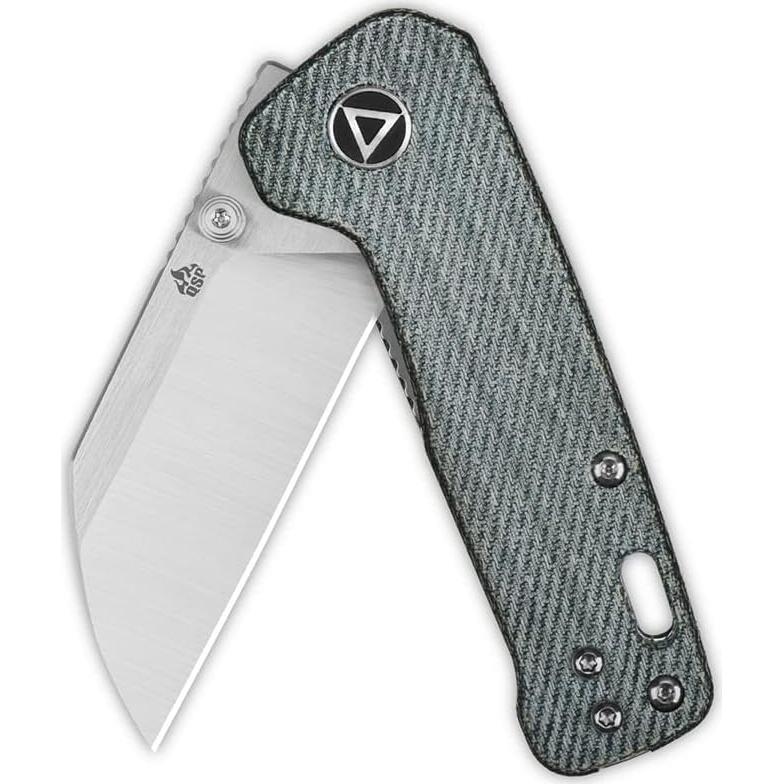 Cuchillo de bolsillo QSP Mini Penguin 14C28N micarta azul