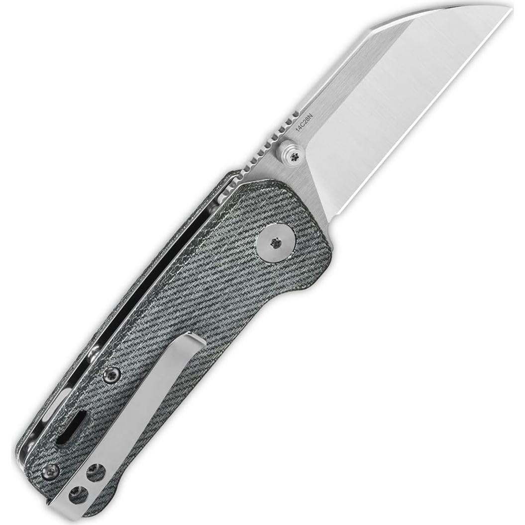 Cuchillo de bolsillo QSP Mini Penguin 14C28N micarta azul