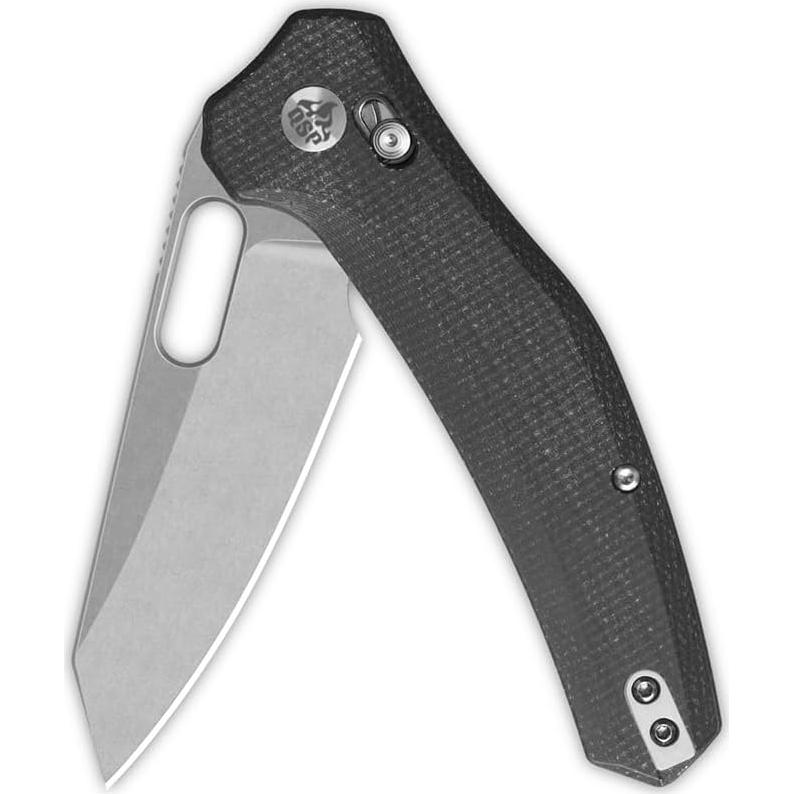 Cuchillo de bolsillo QSP Emu, hoja 14C28N 8.26 cm, plegable