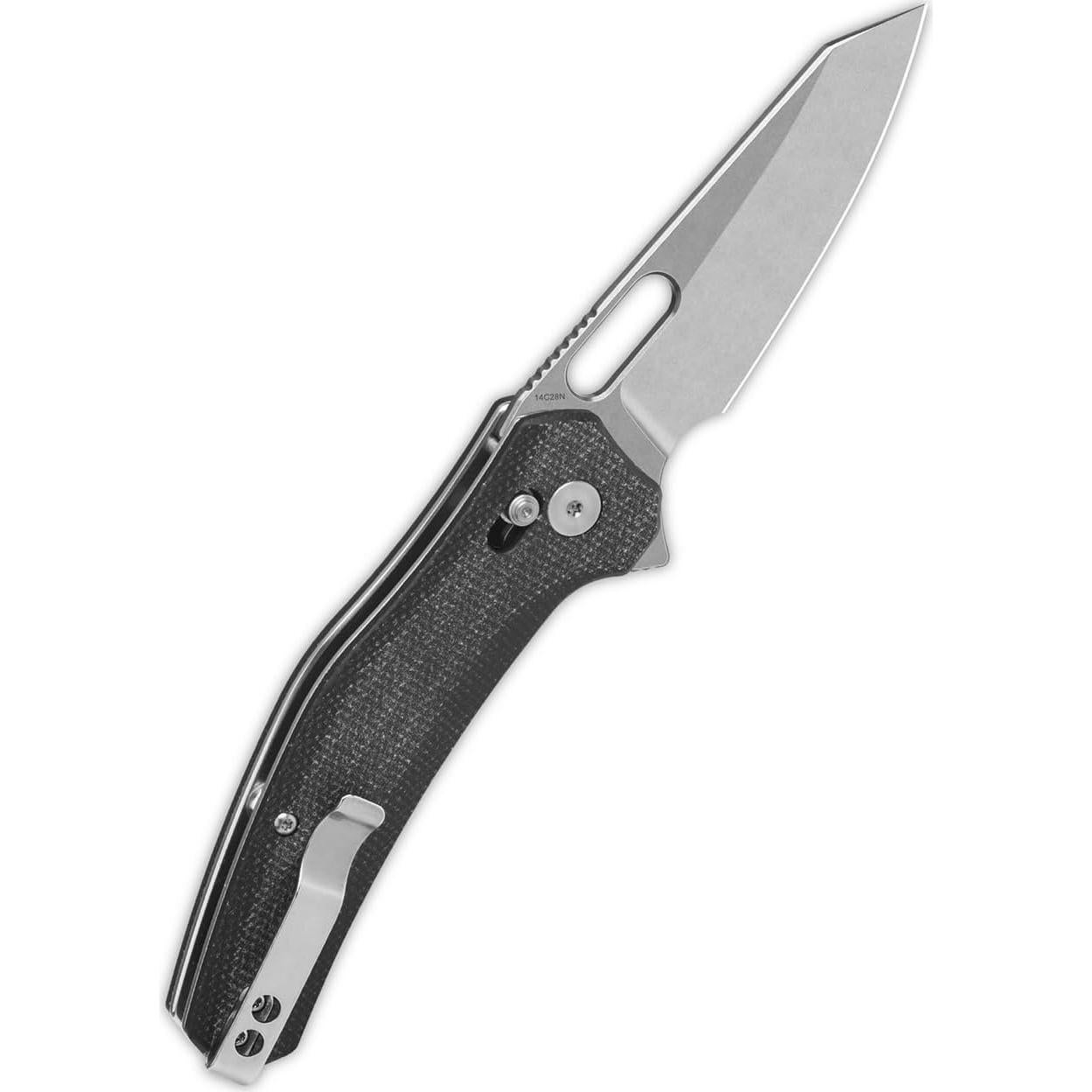Cuchillo de bolsillo QSP Emu, hoja 14C28N 8.26 cm, plegable