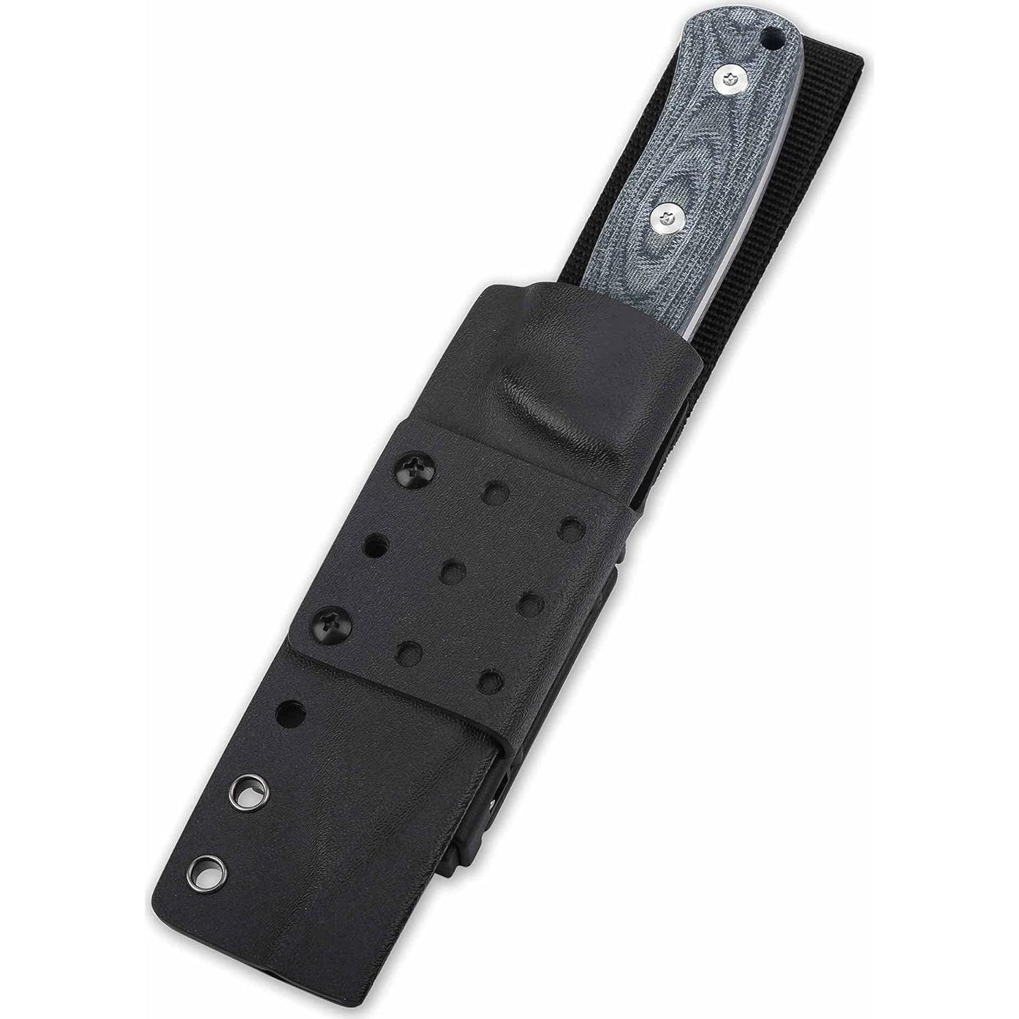 Cuchillo Fijo QSP Bison D2 11.43 cm Mango Micarta Denim