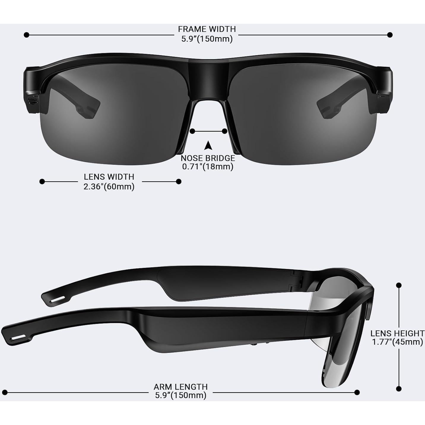 Gafas Inteligentes LVTEL M6 Pro Bluetooth UV400 Polarizadas